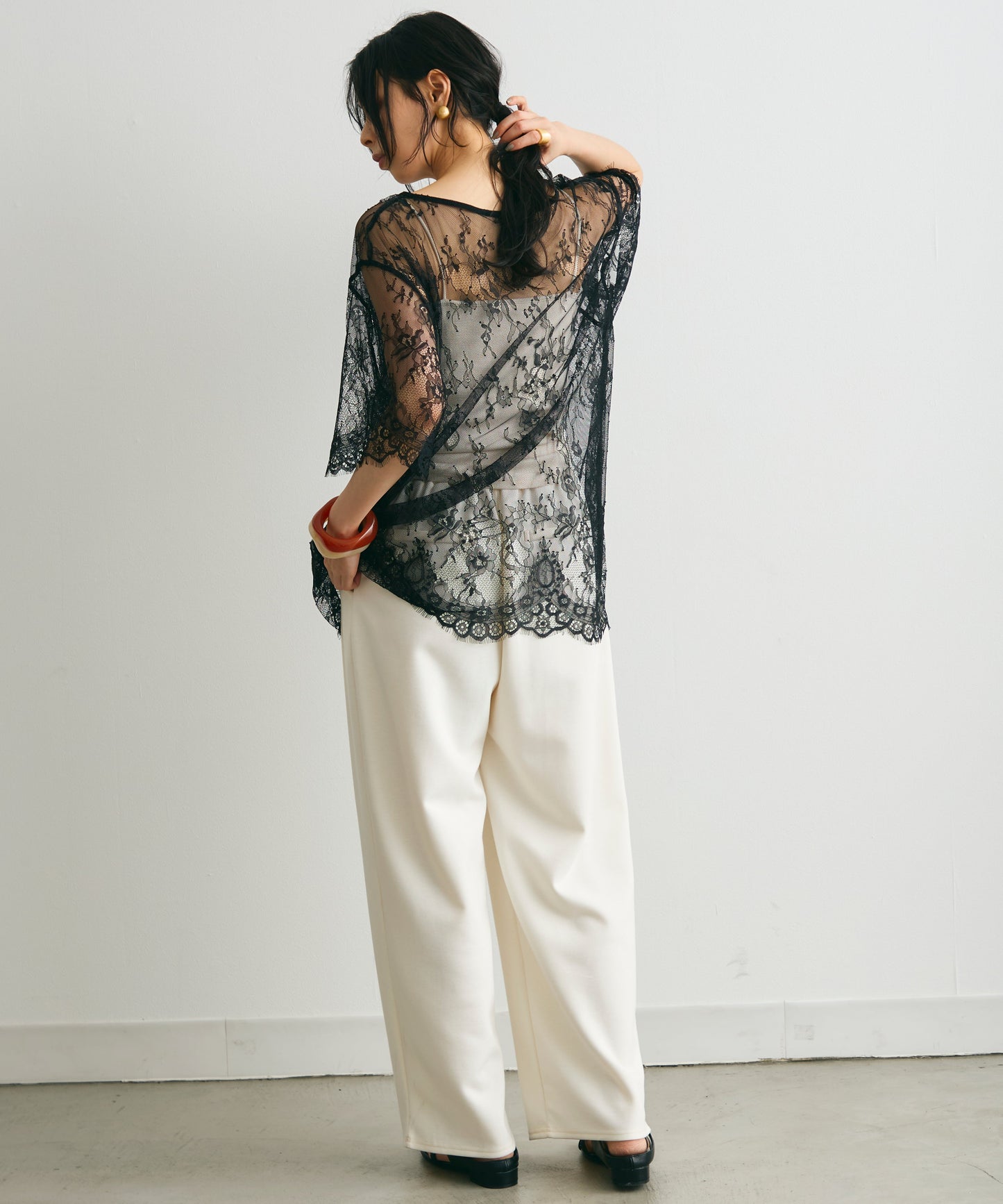 レースオーバーTシャツ