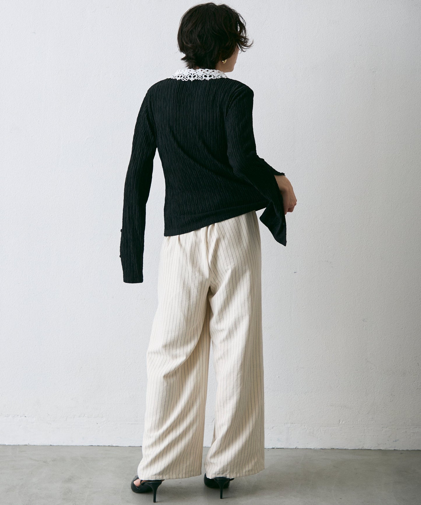 ワッシャーレース衿ロンT