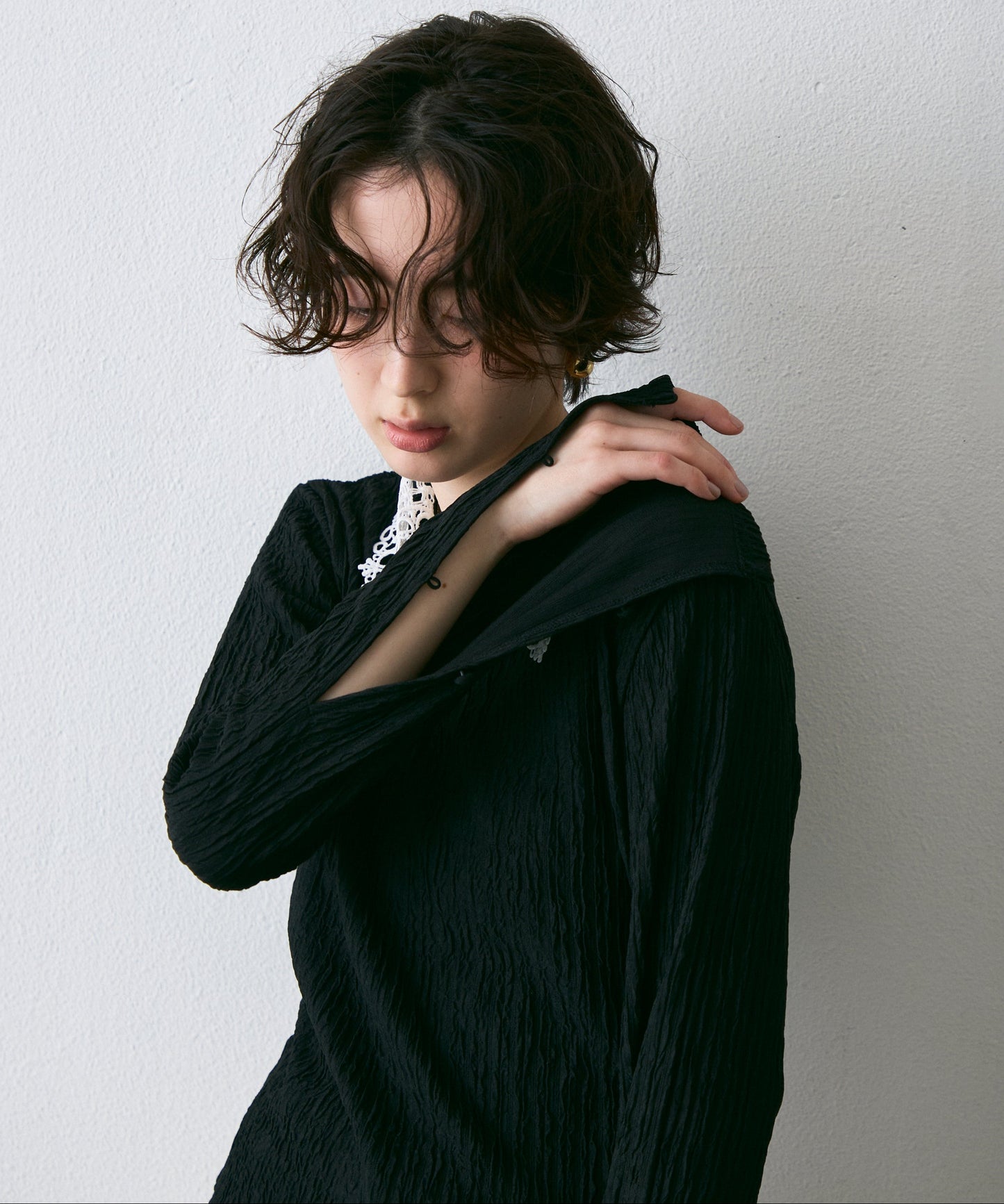 ワッシャーレース衿ロンT