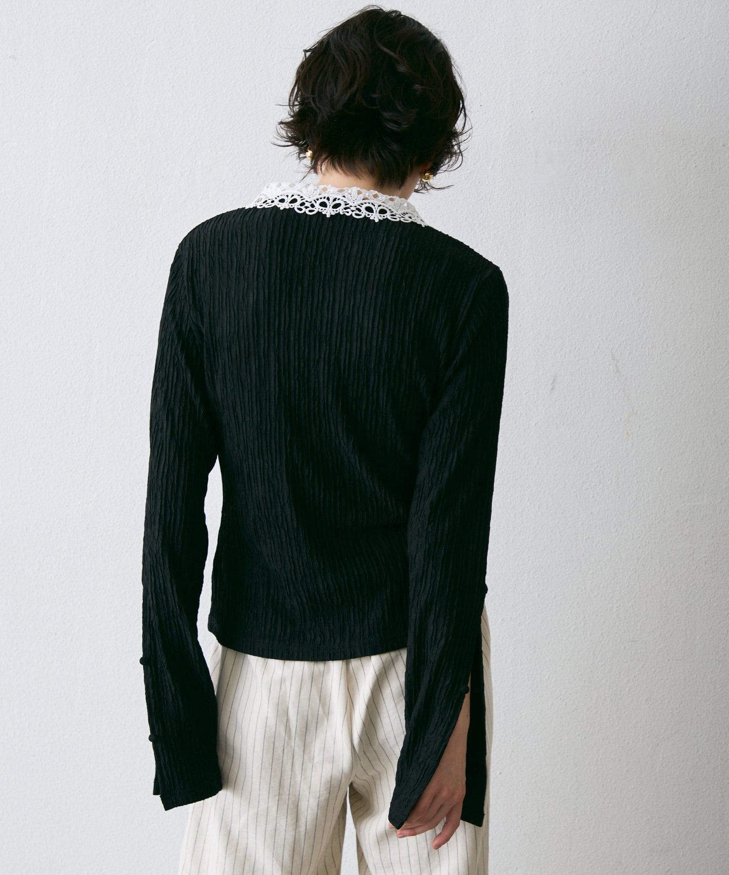 ワッシャーレース衿ロンT