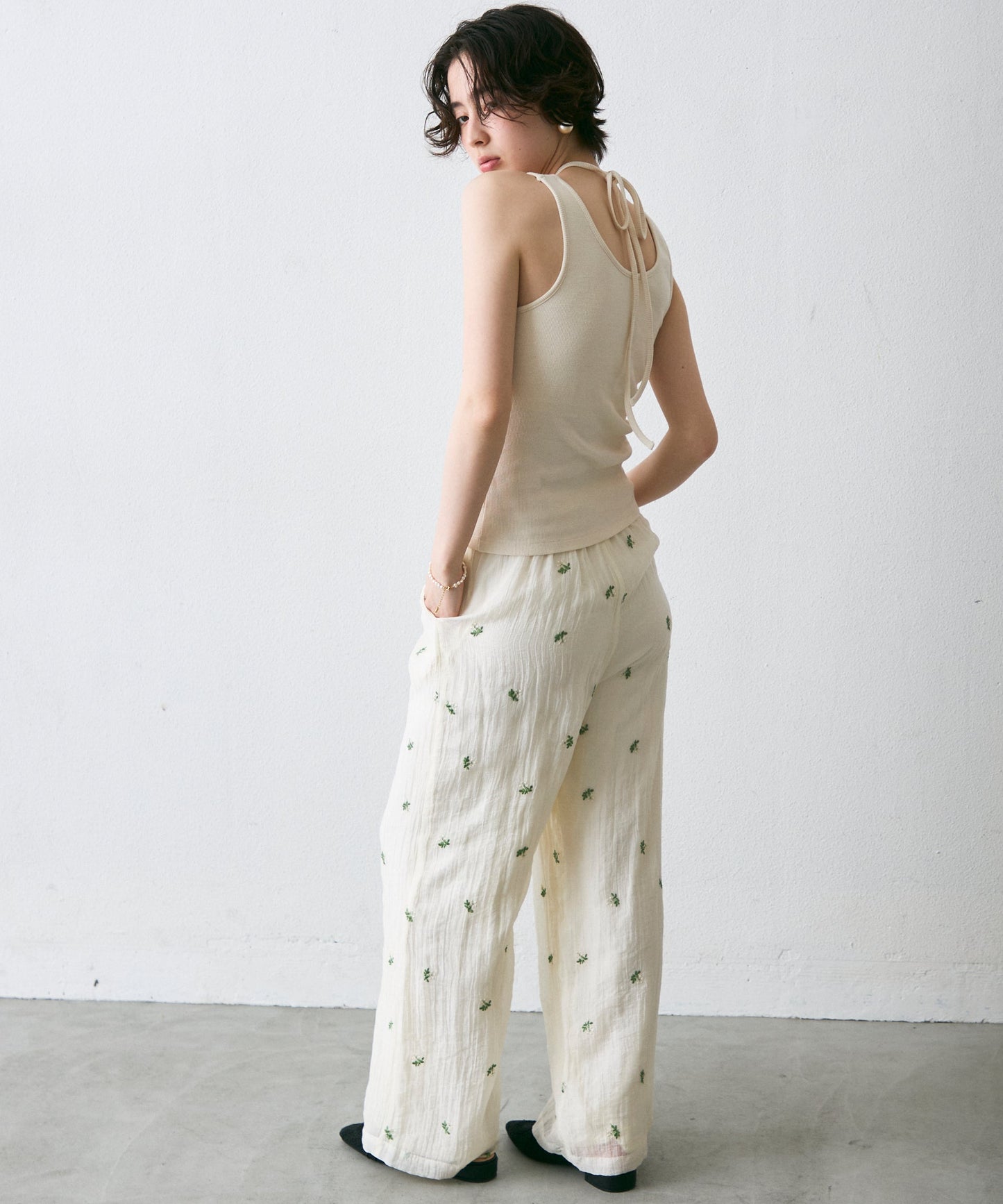 テレコカップ付きコードリボンタンク