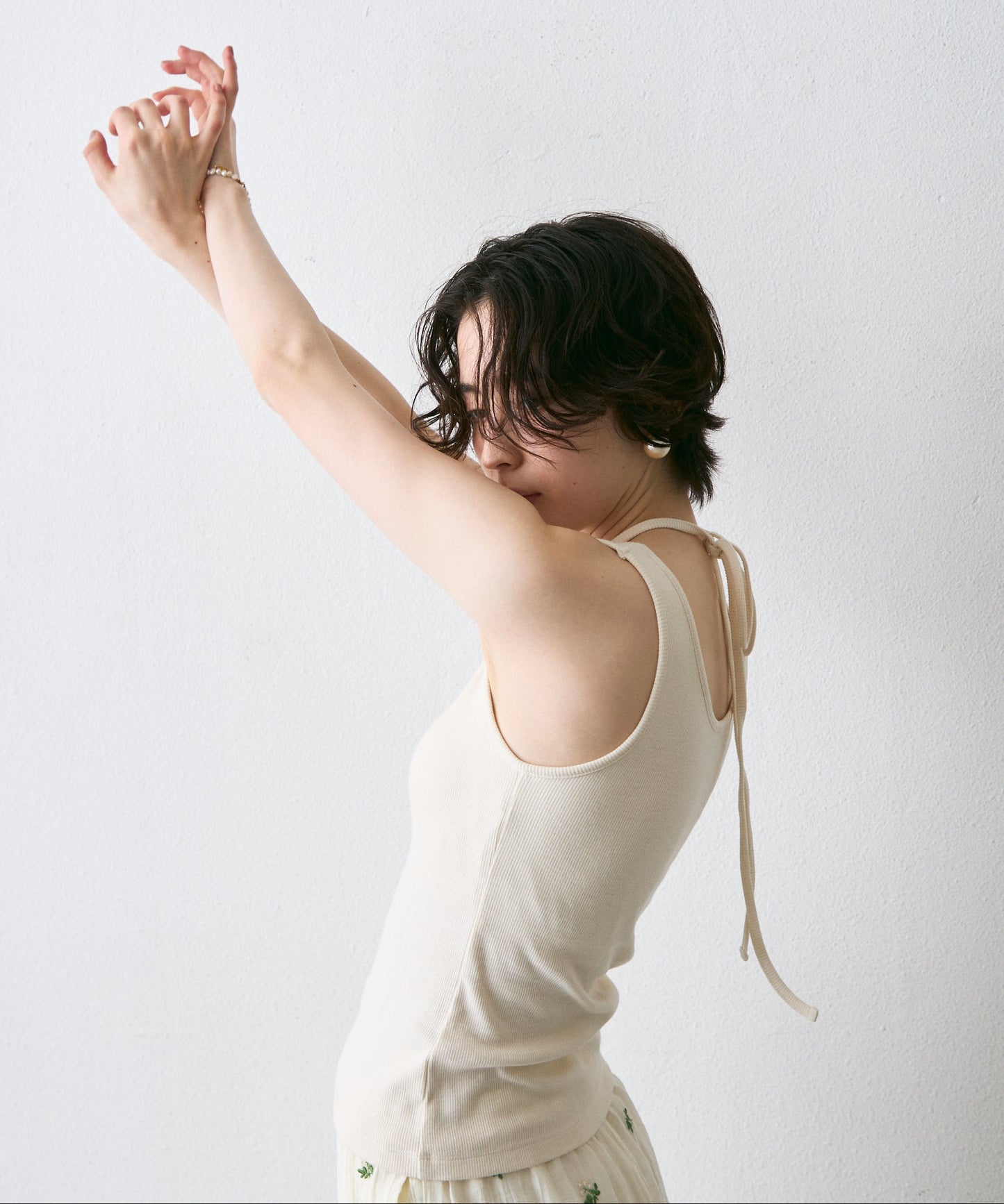 テレコカップ付きコードリボンタンク