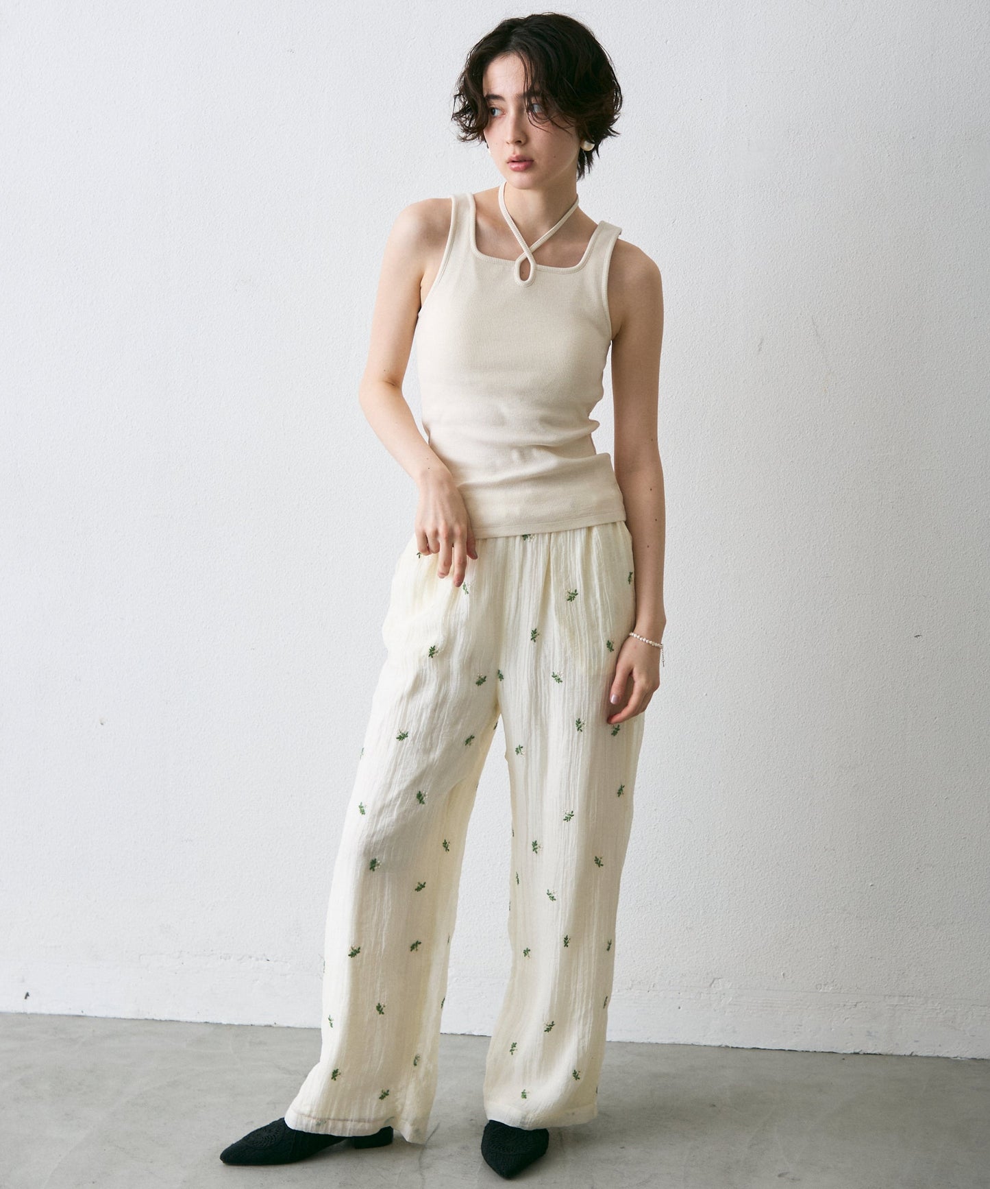 テレコカップ付きコードリボンタンク