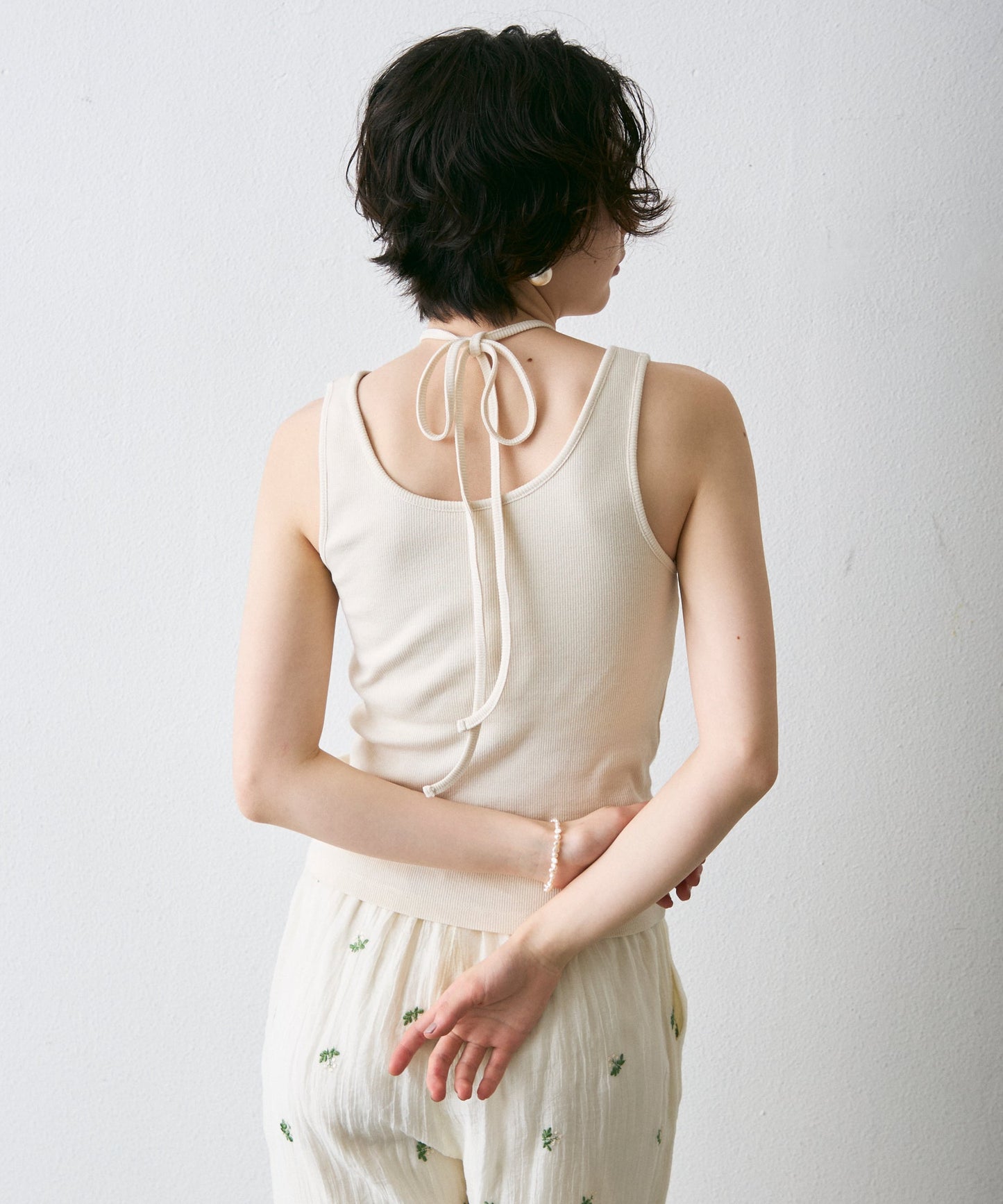 テレコカップ付きコードリボンタンク