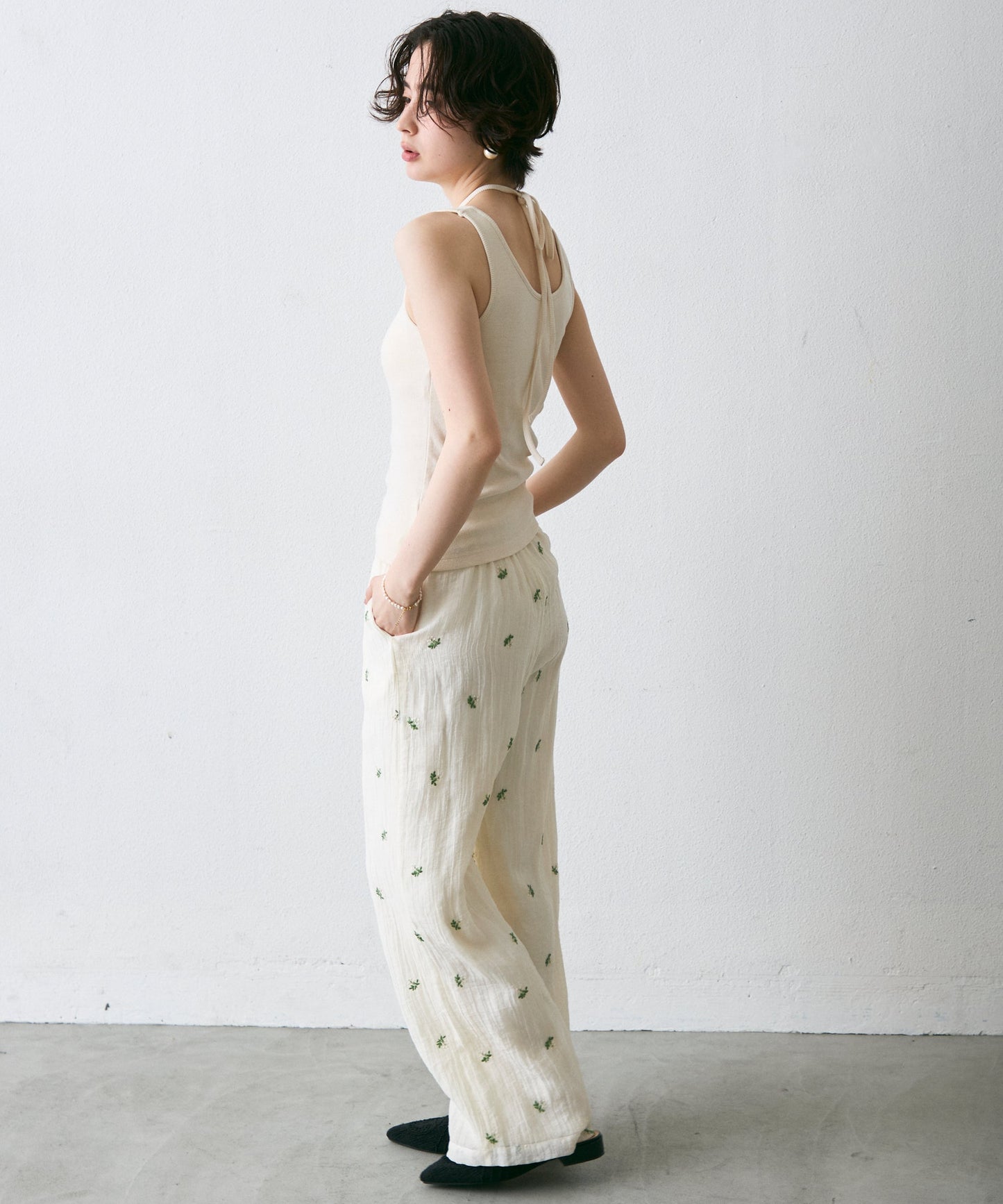 テレコカップ付きコードリボンタンク