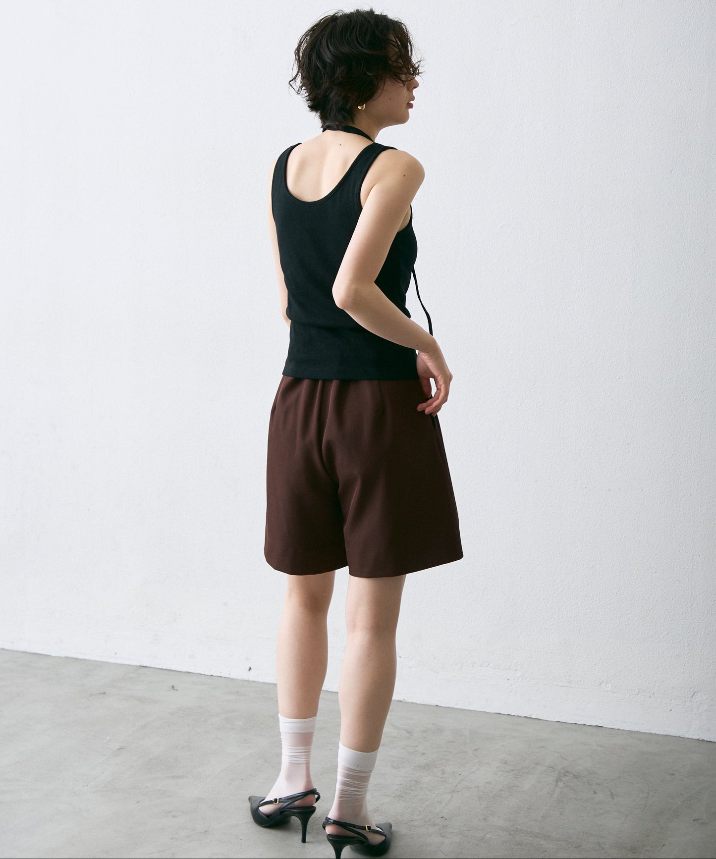 テレコカップ付きコードリボンタンク