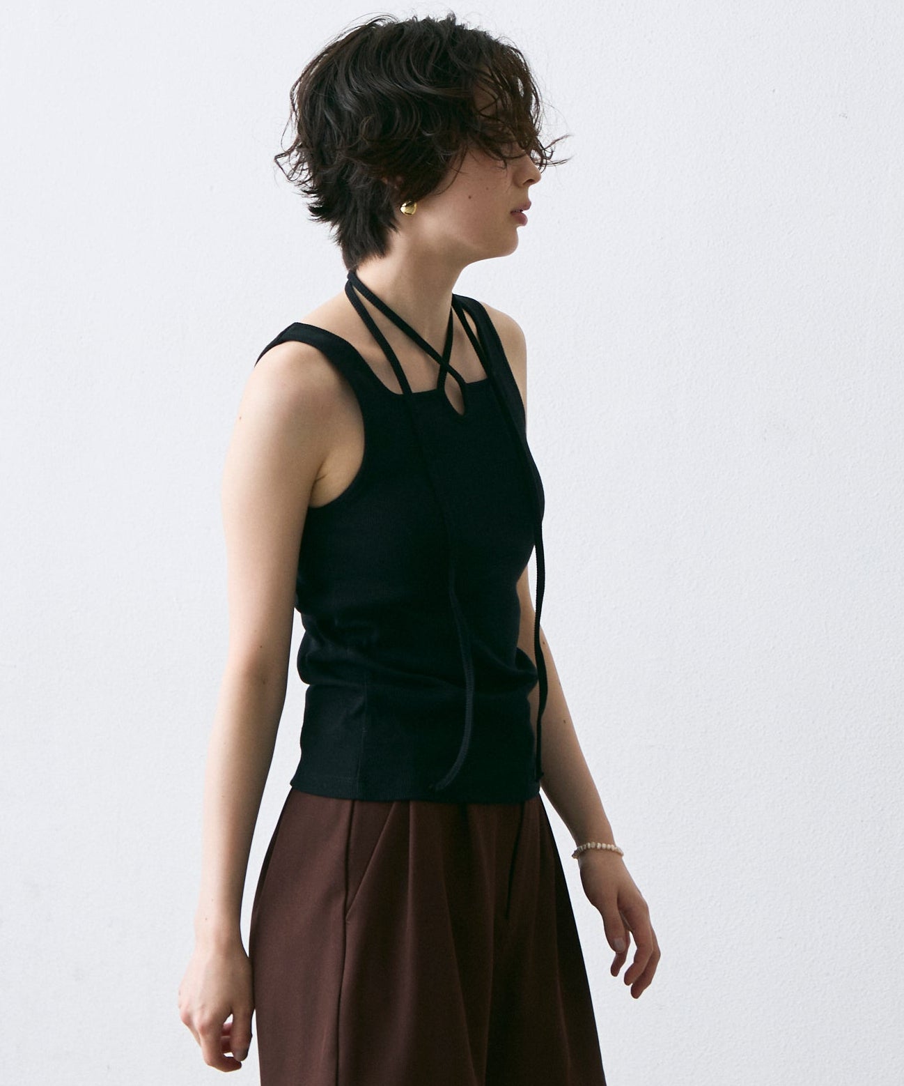 テレコカップ付きコードリボンタンク