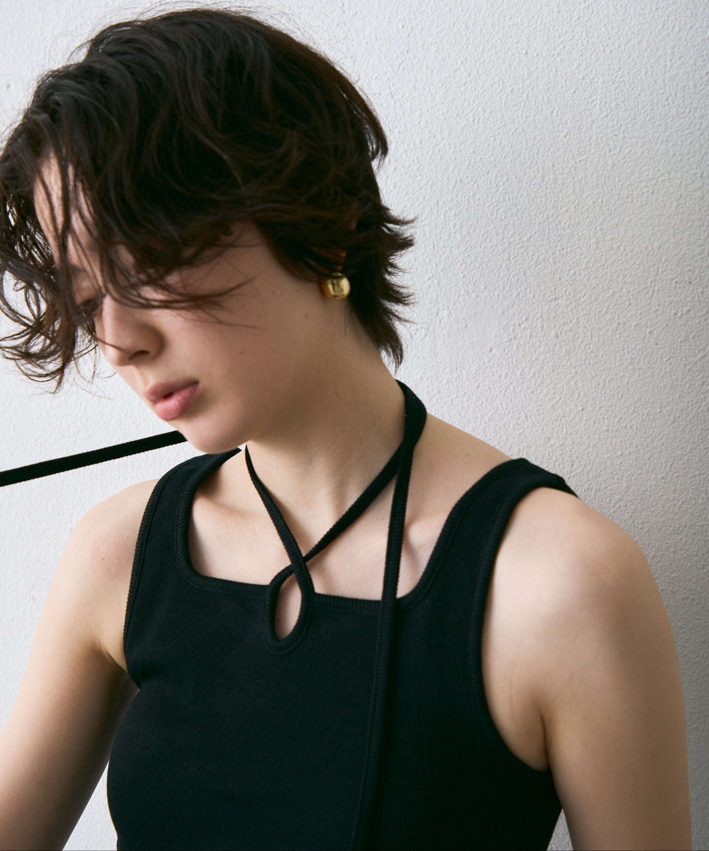 テレコカップ付きコードリボンタンク