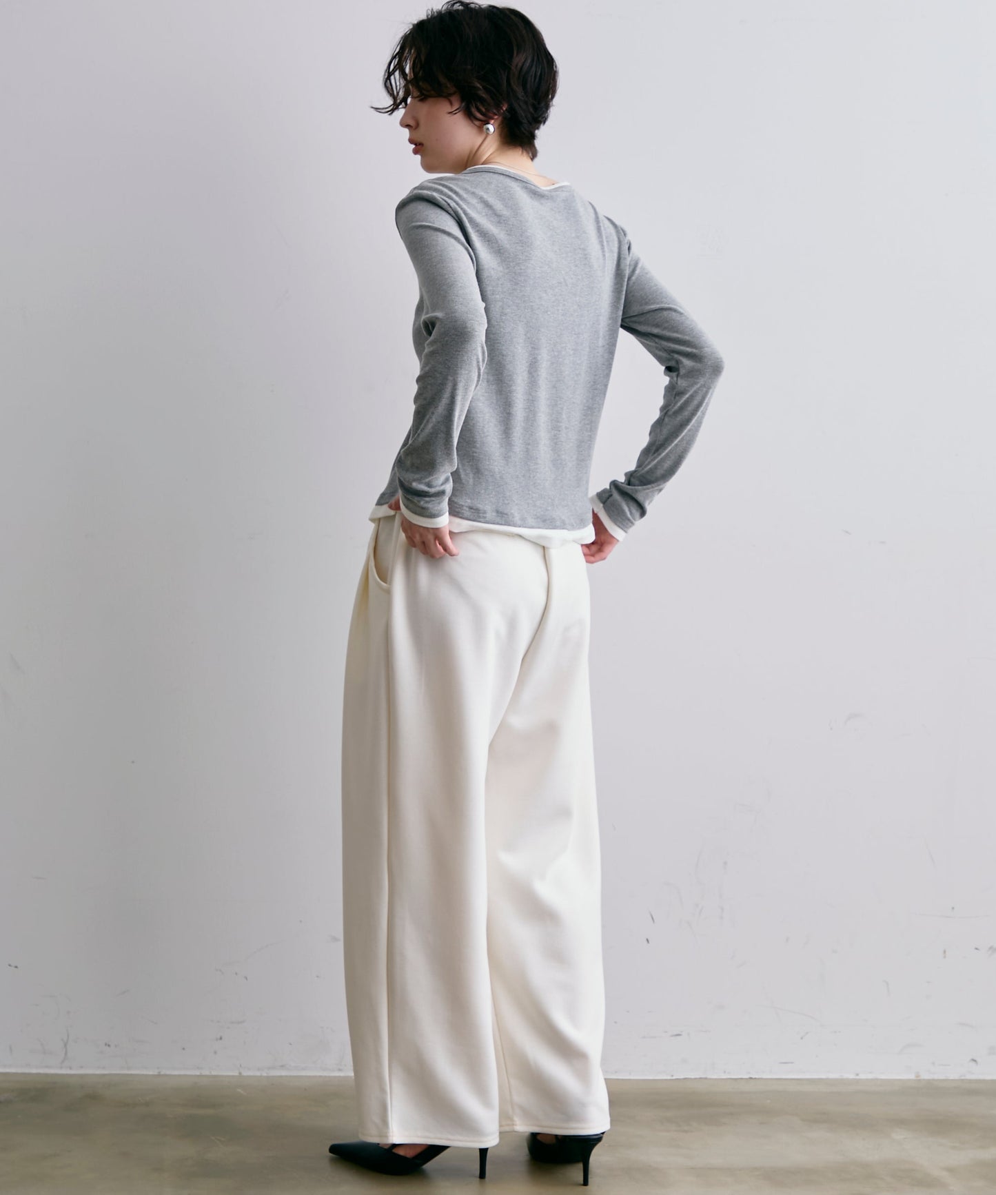 レイヤードライクカットソー