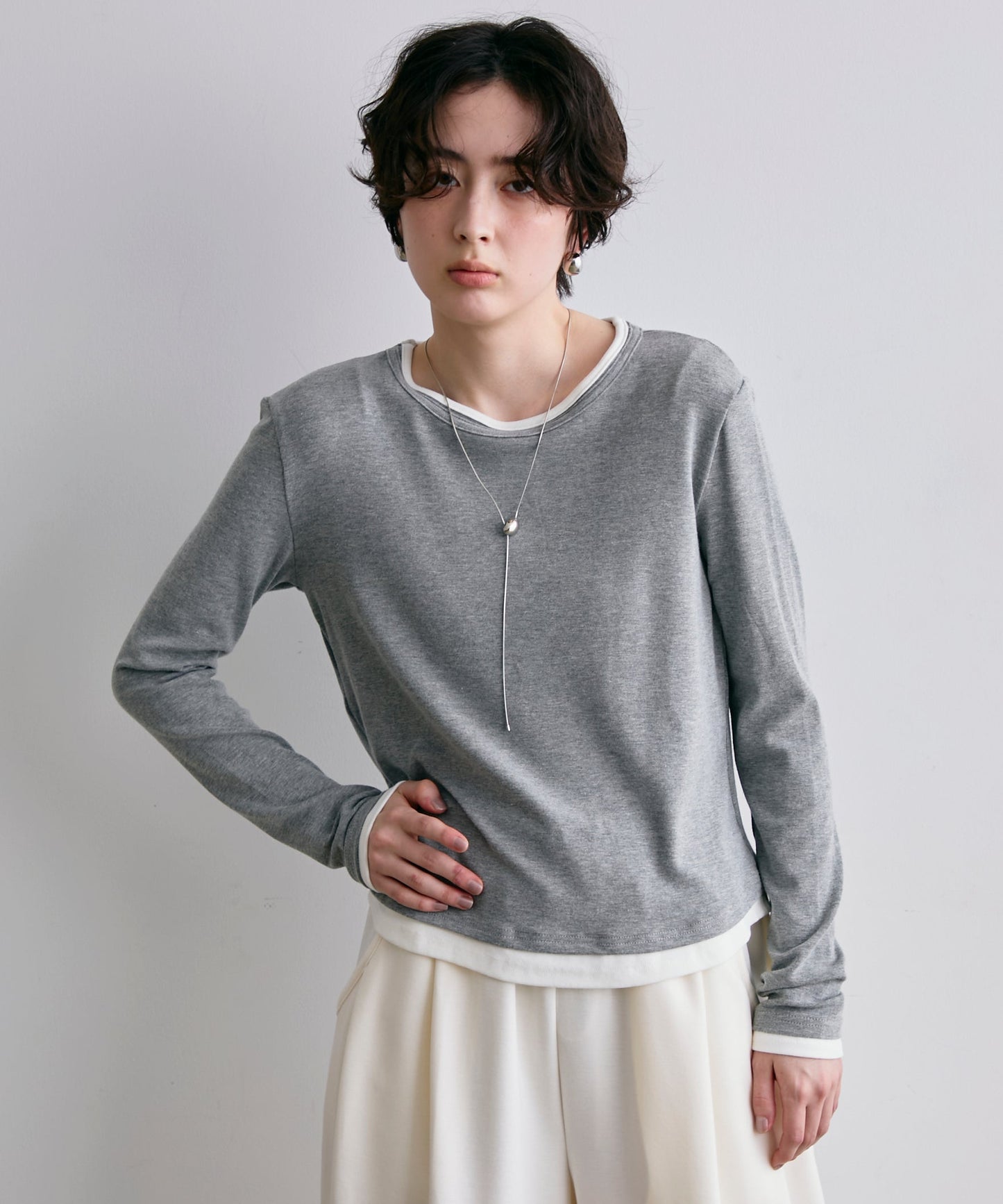 レイヤードライクカットソー