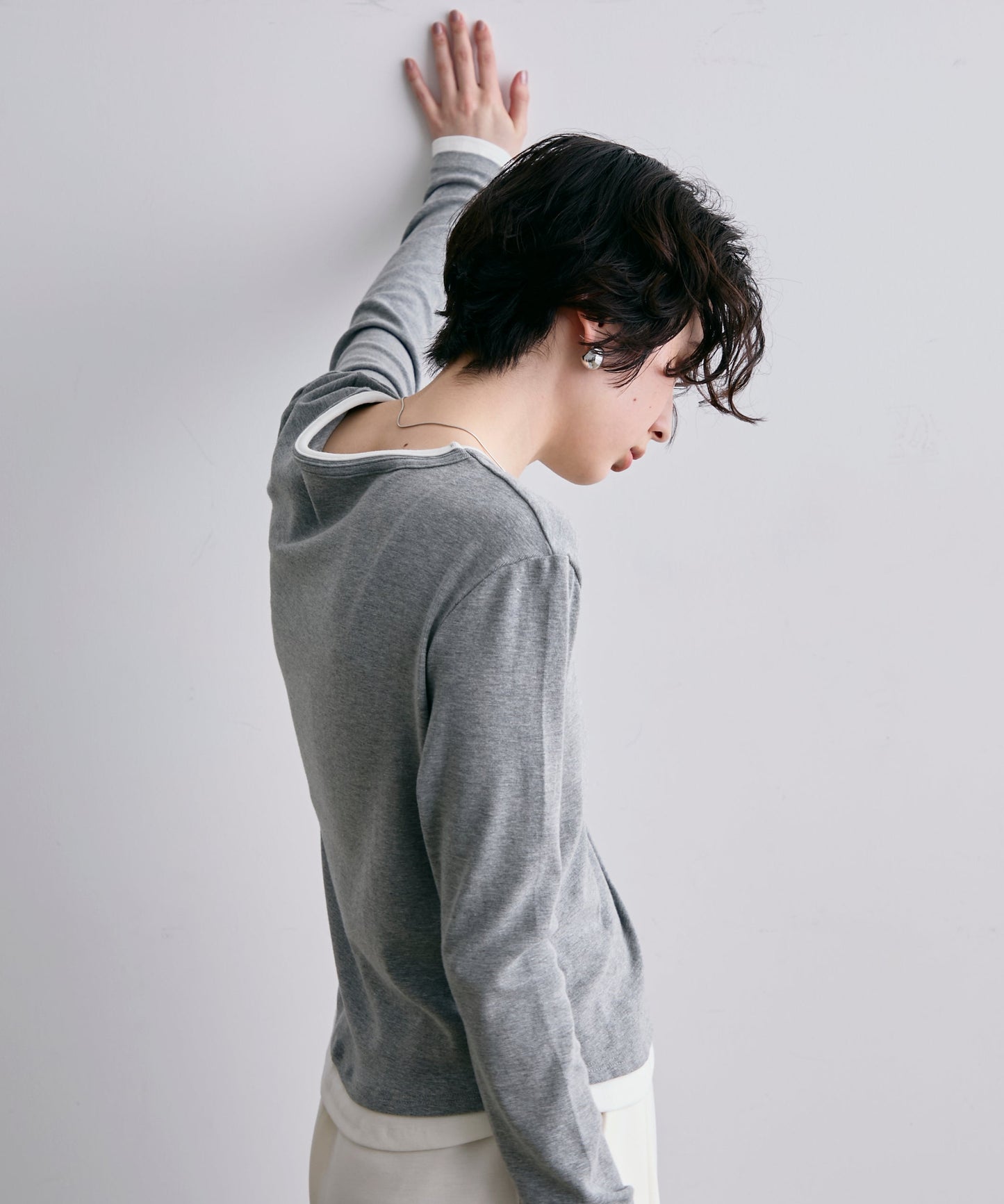 レイヤードライクカットソー