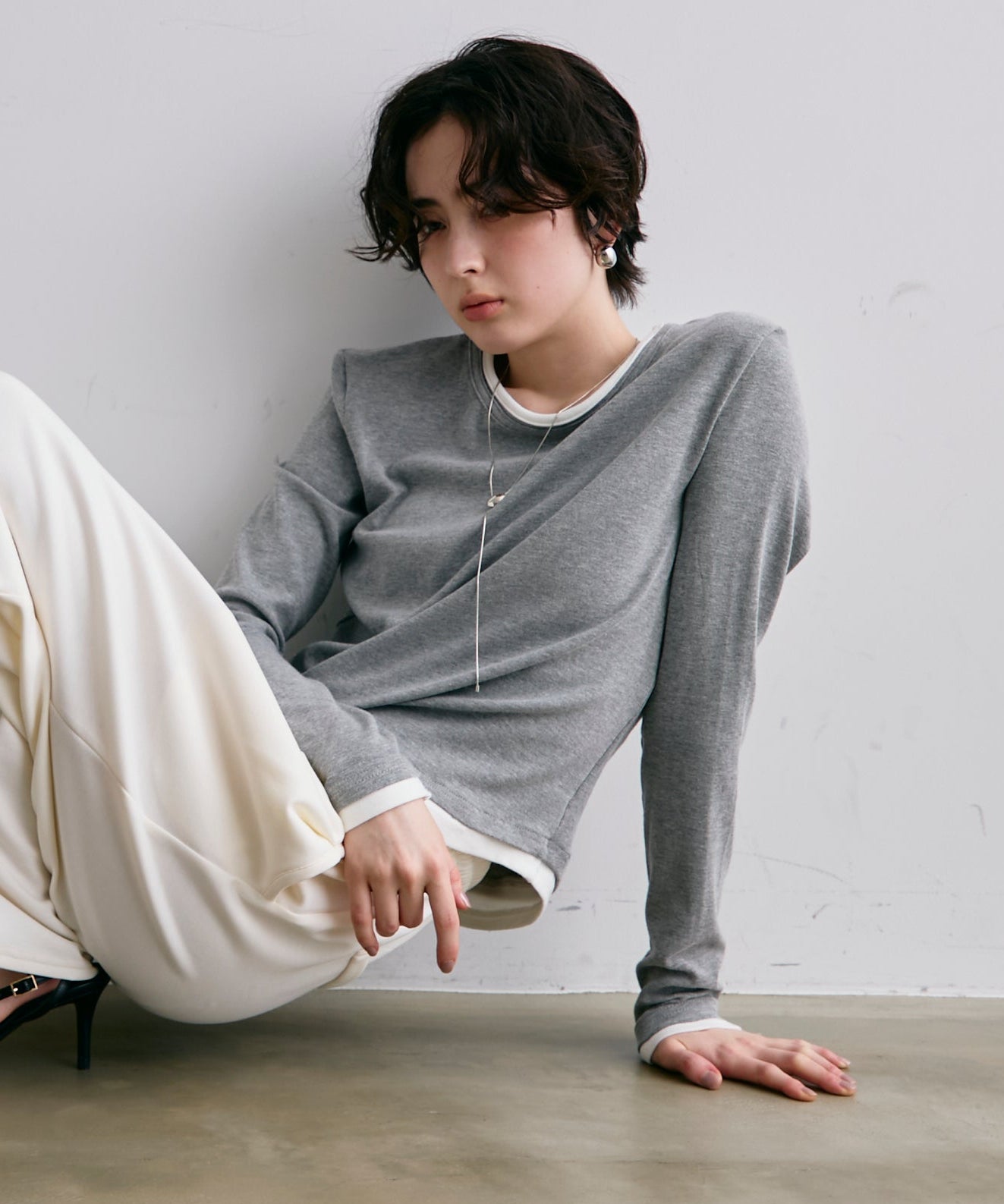 レイヤードライクカットソー