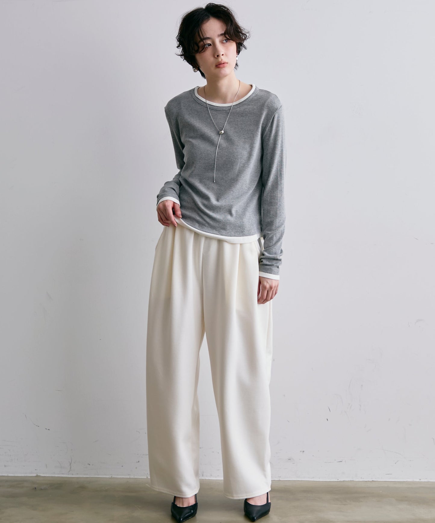 レイヤードライクカットソー