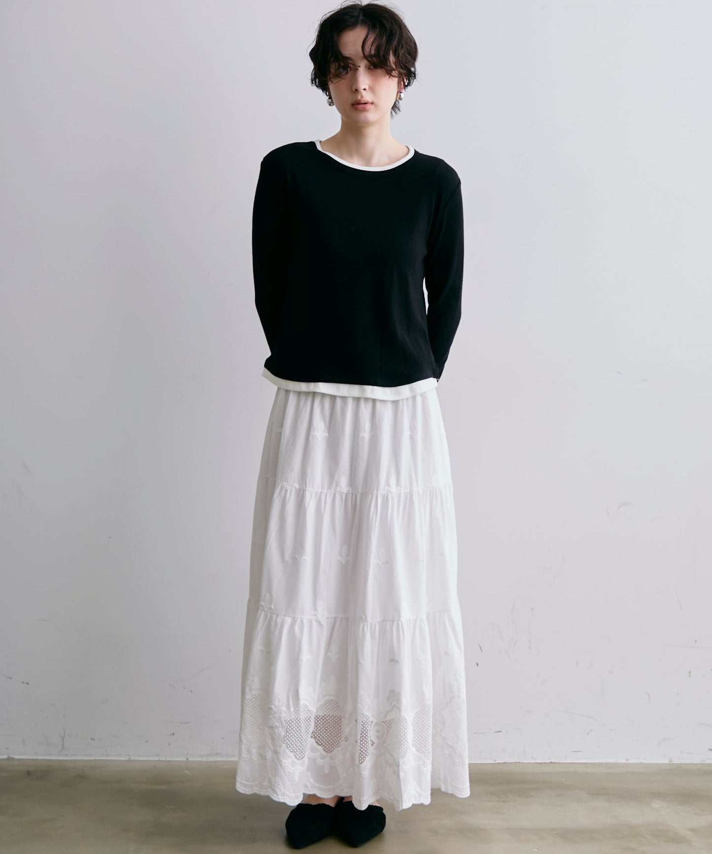 レイヤードライクカットソー