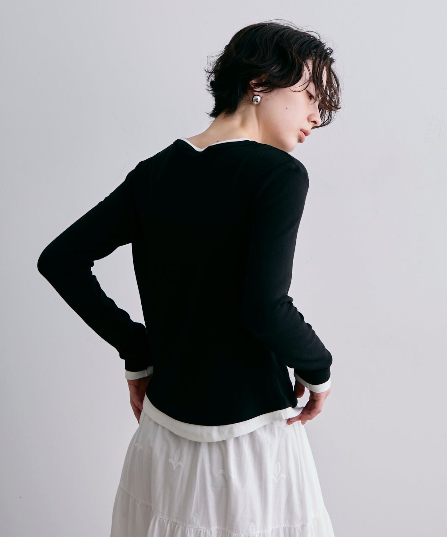 レイヤードライクカットソー