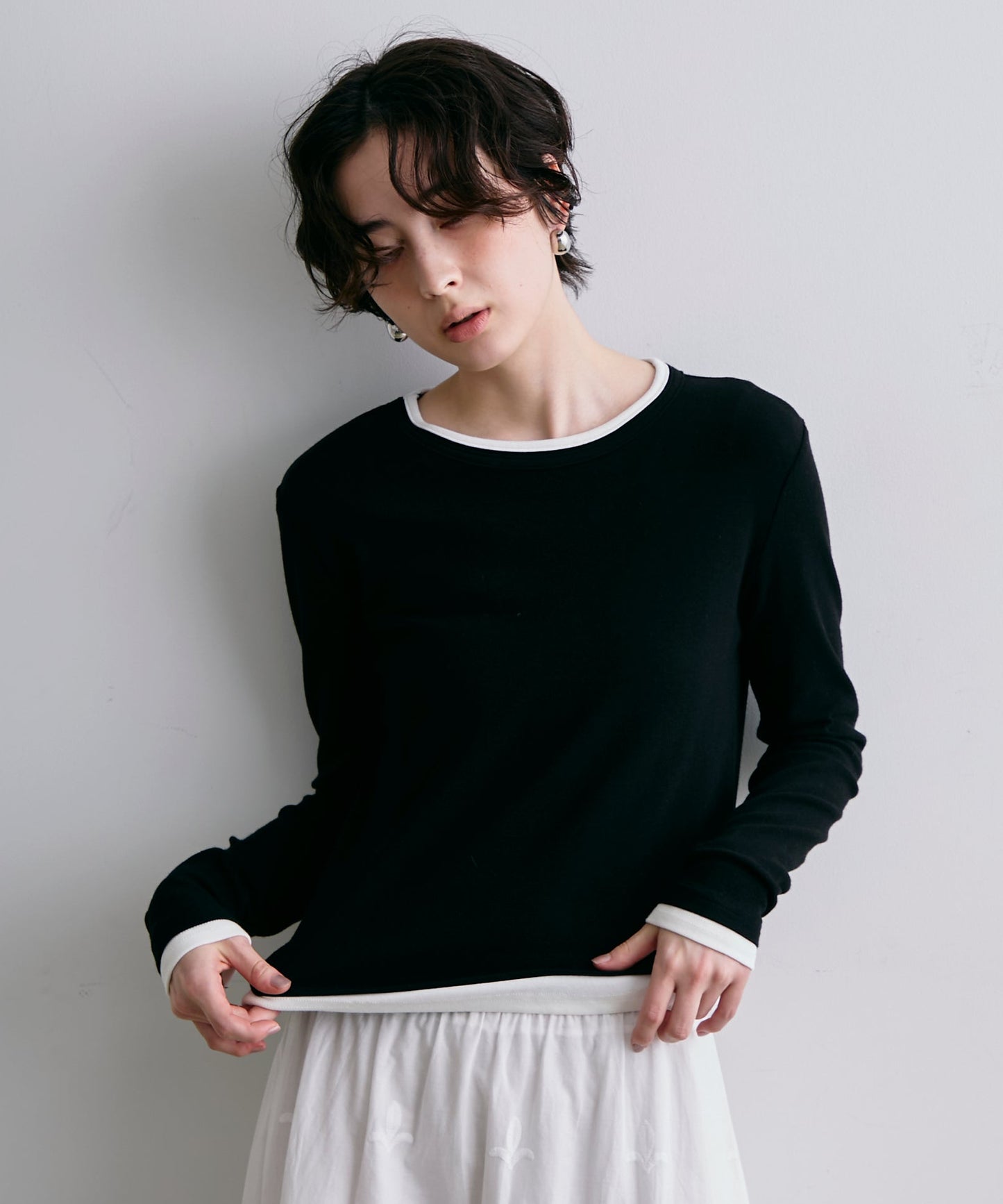 レイヤードライクカットソー