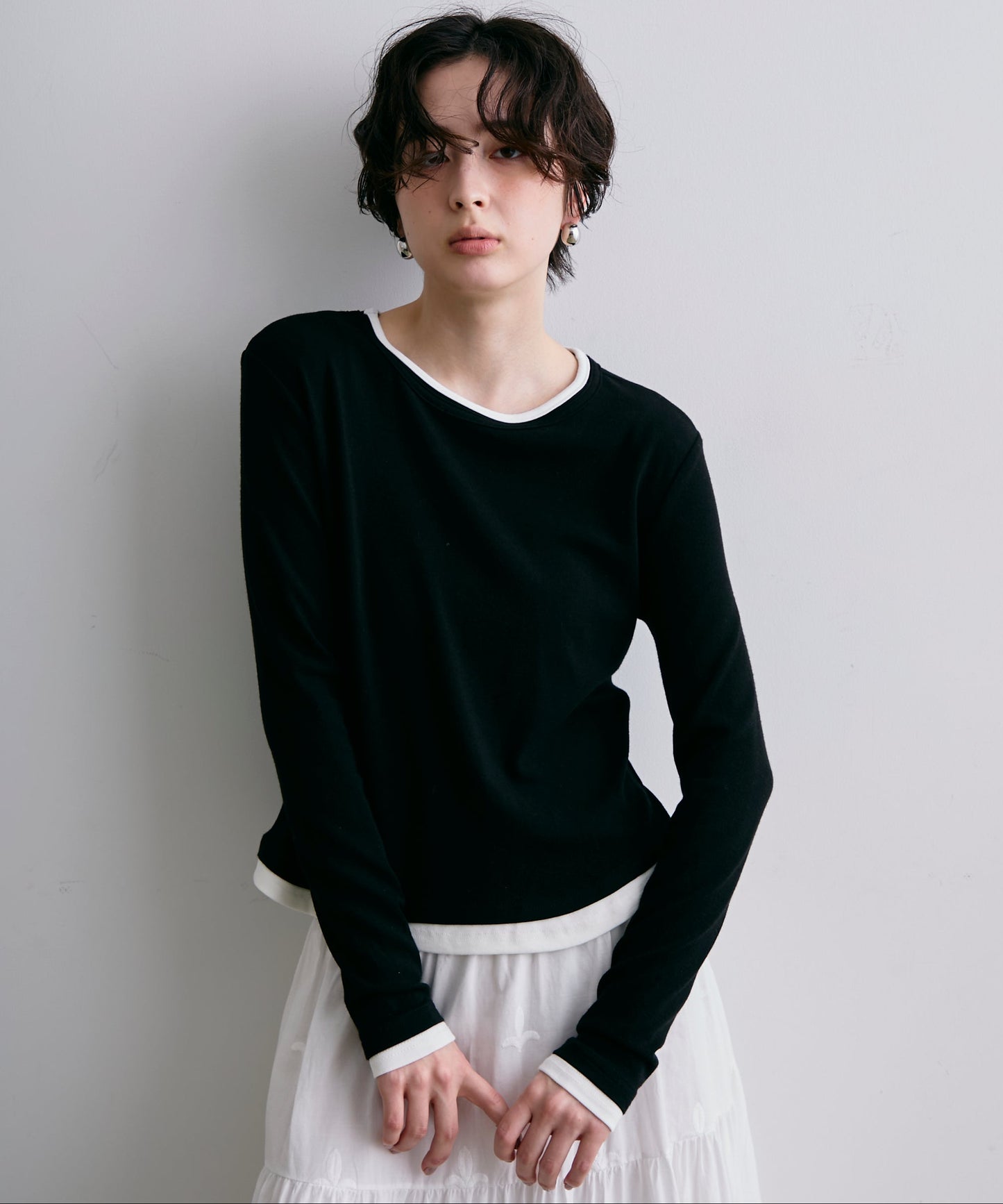 レイヤードライクカットソー