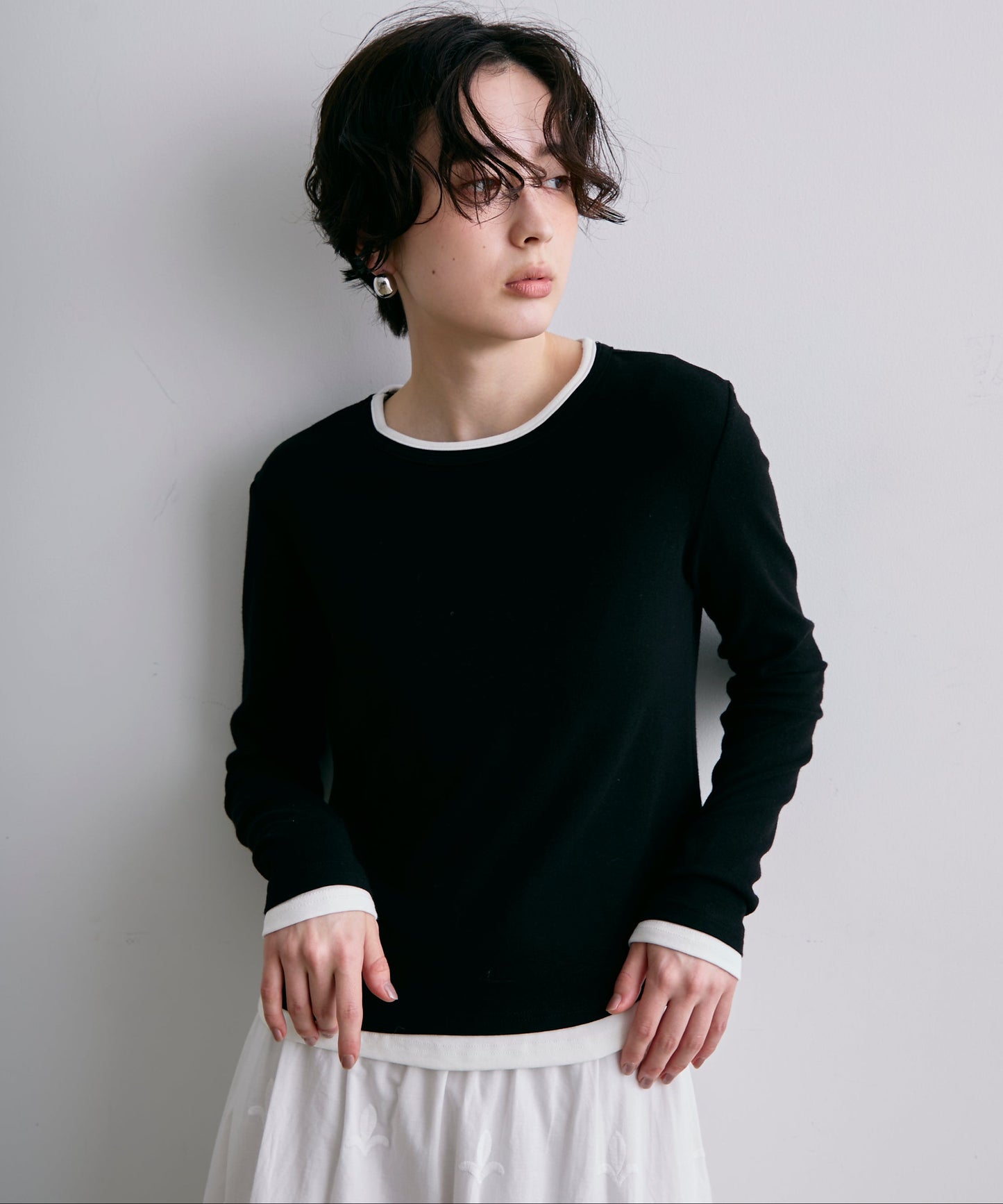 レイヤードライクカットソー