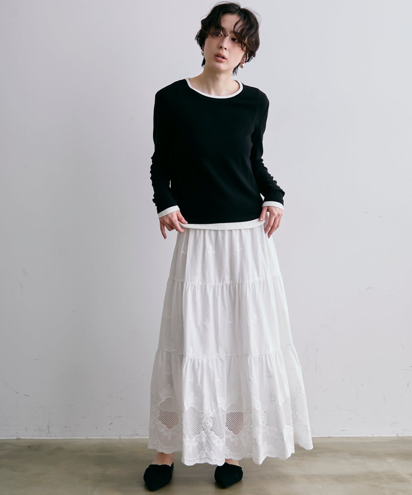 レイヤードライクカットソー