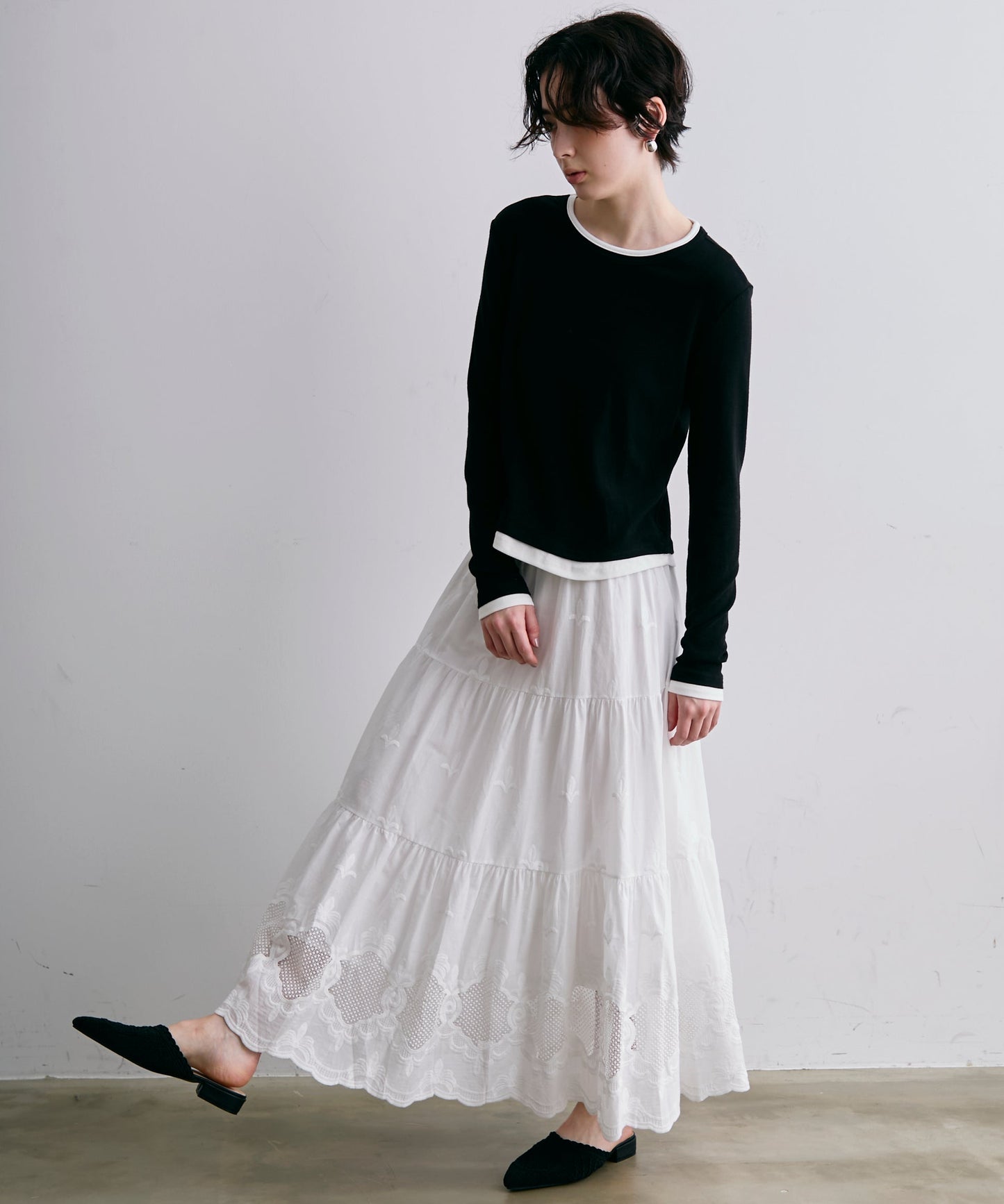 レイヤードライクカットソー