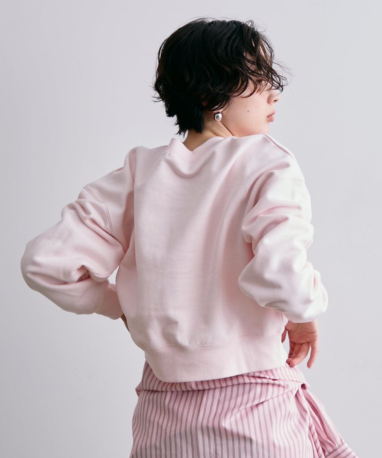 裏毛ショートプルオーバー