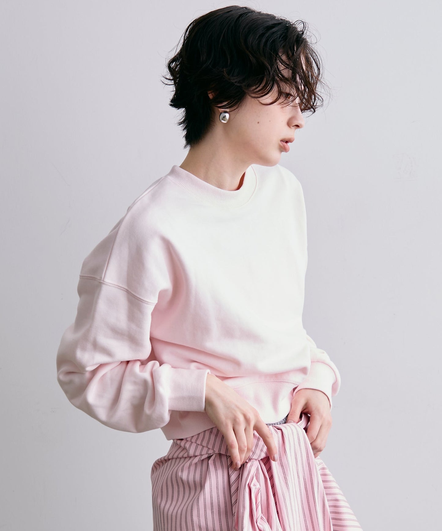 裏毛ショートプルオーバー