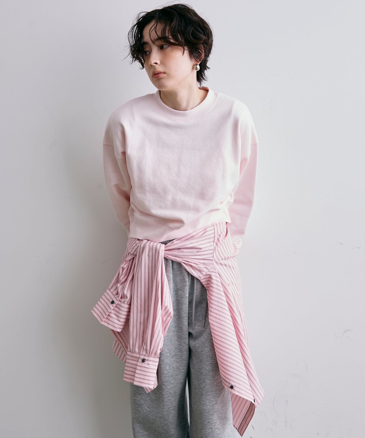 裏毛ショートプルオーバー