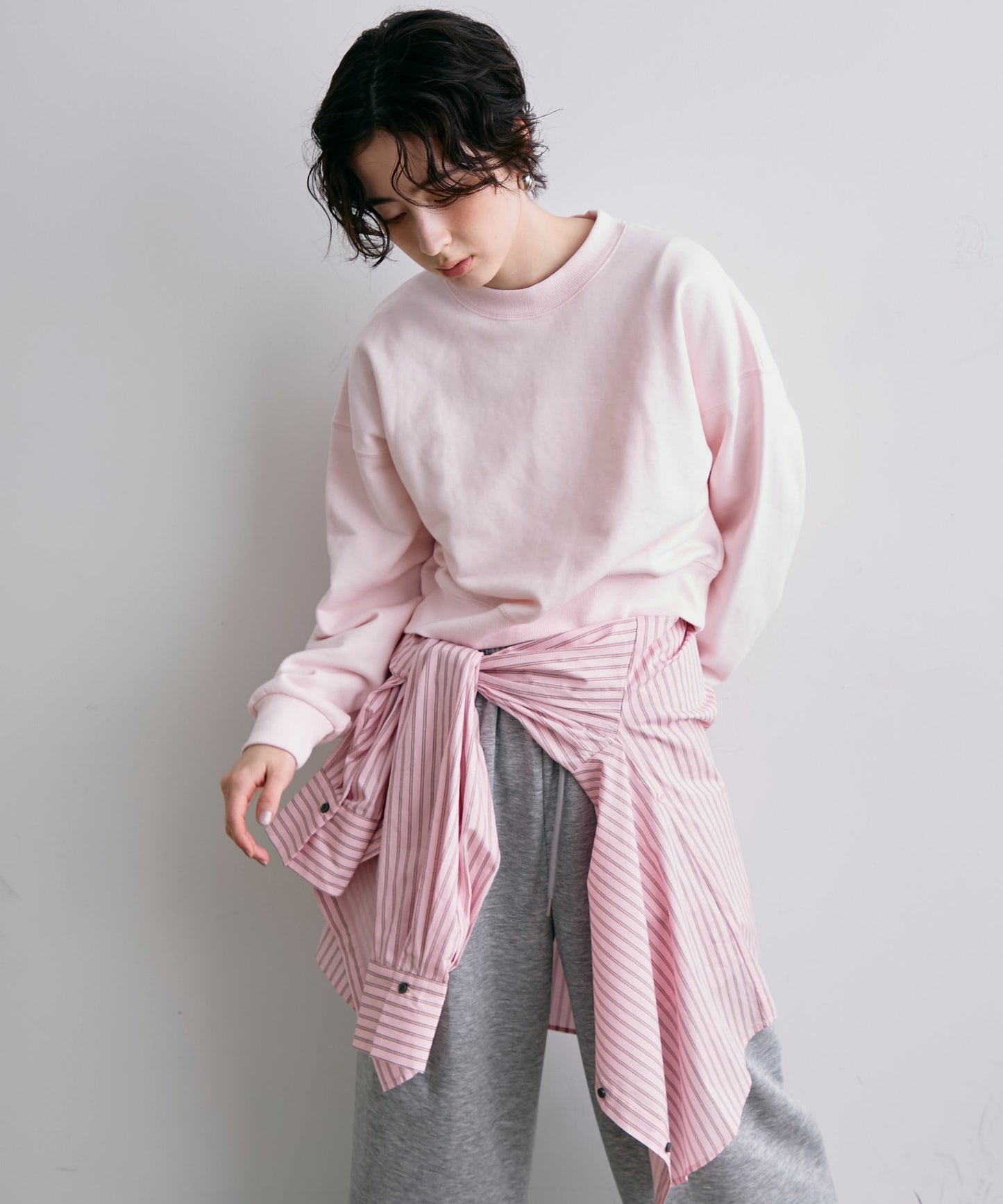 裏毛ショートプルオーバー