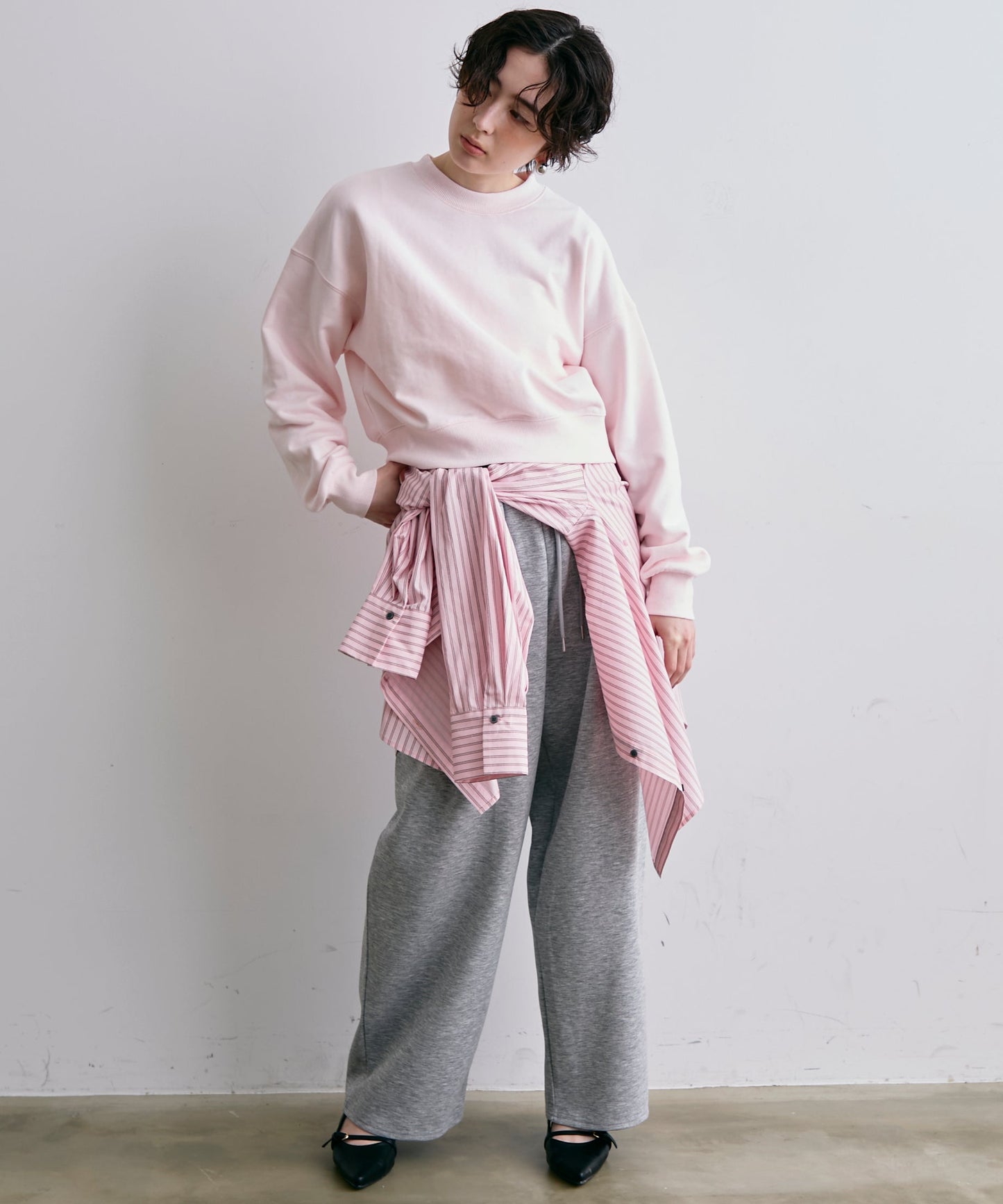 裏毛ショートプルオーバー