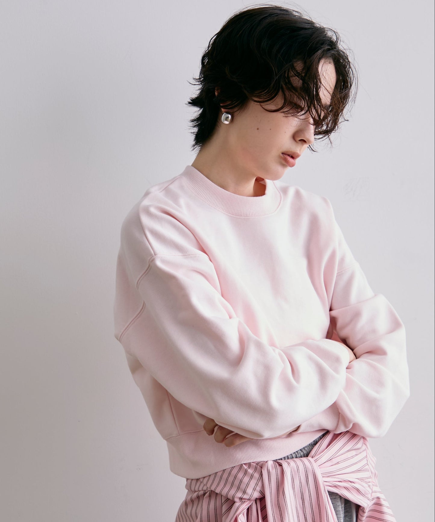 裏毛ショートプルオーバー