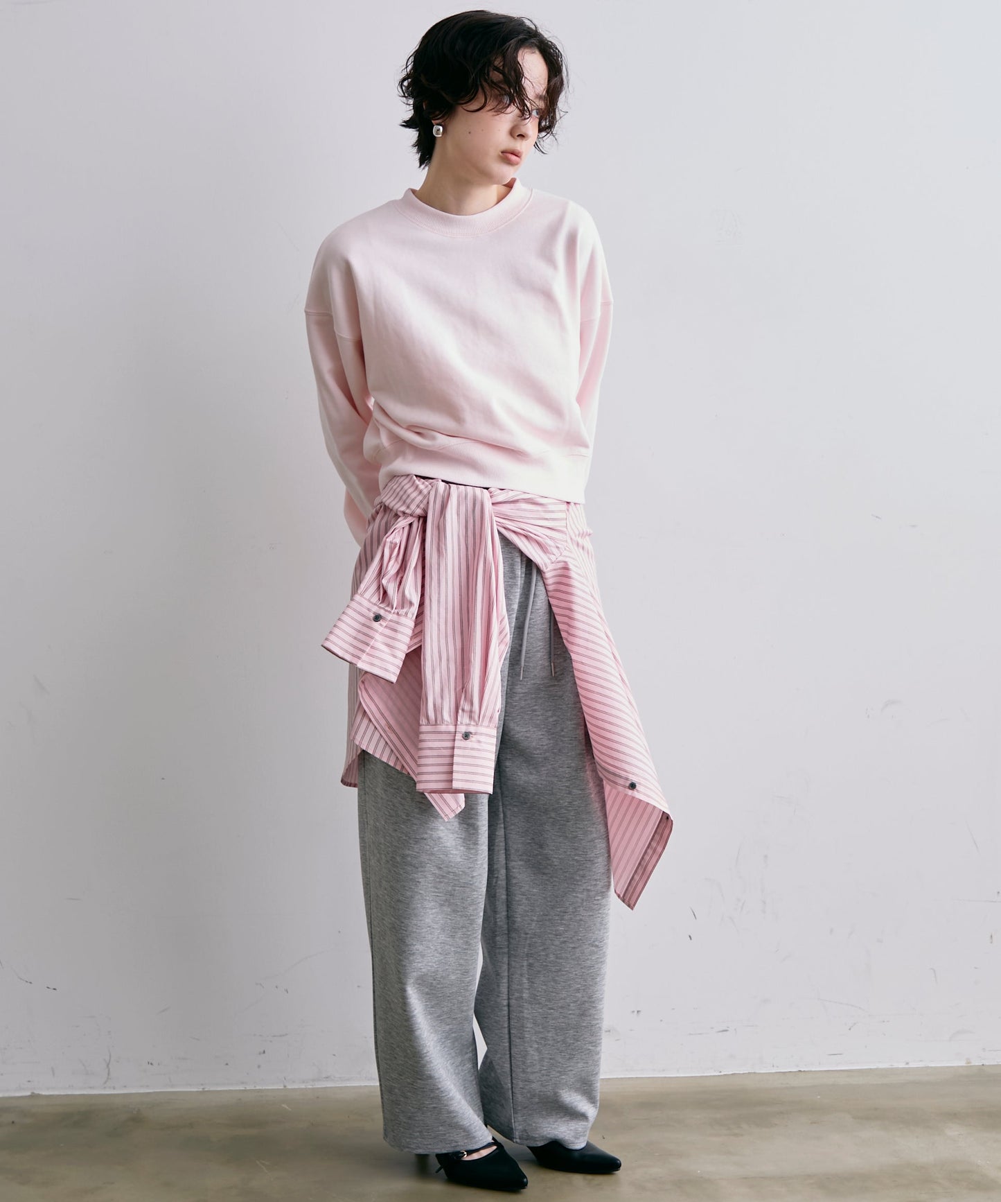 裏毛ショートプルオーバー