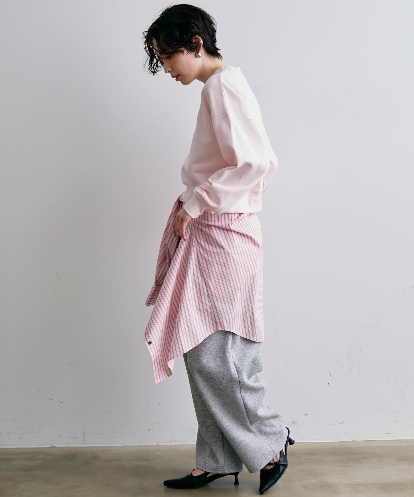 裏毛ショートプルオーバー