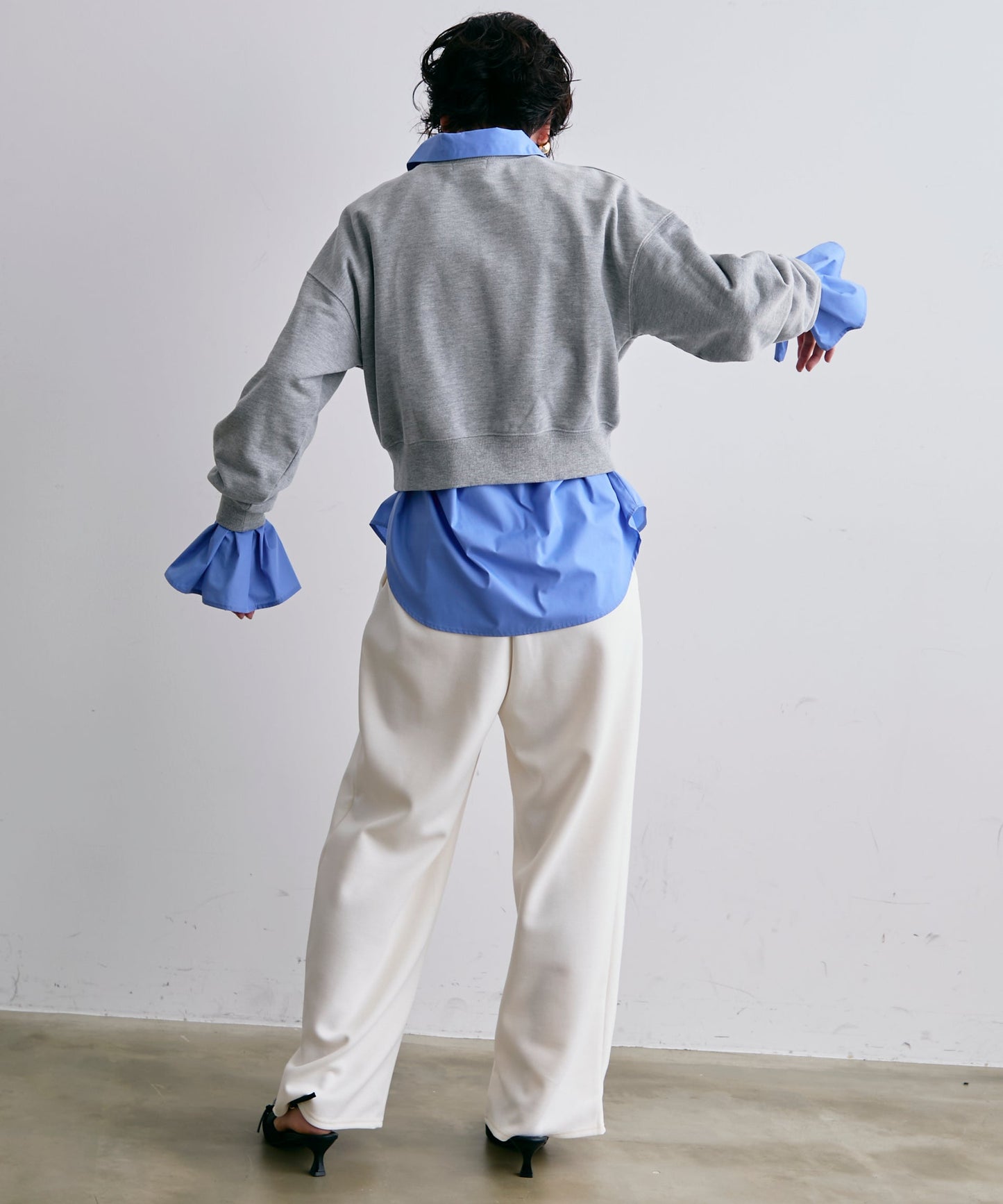 裏毛ショートプルオーバー