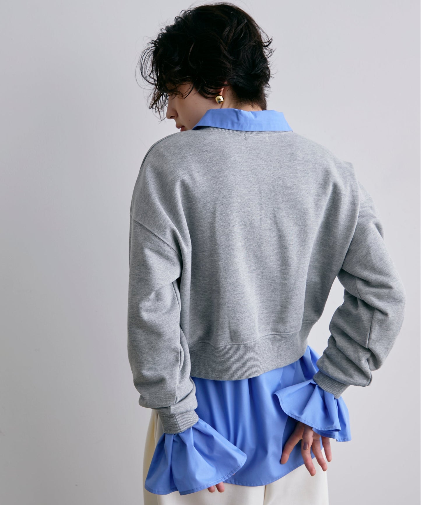 裏毛ショートプルオーバー