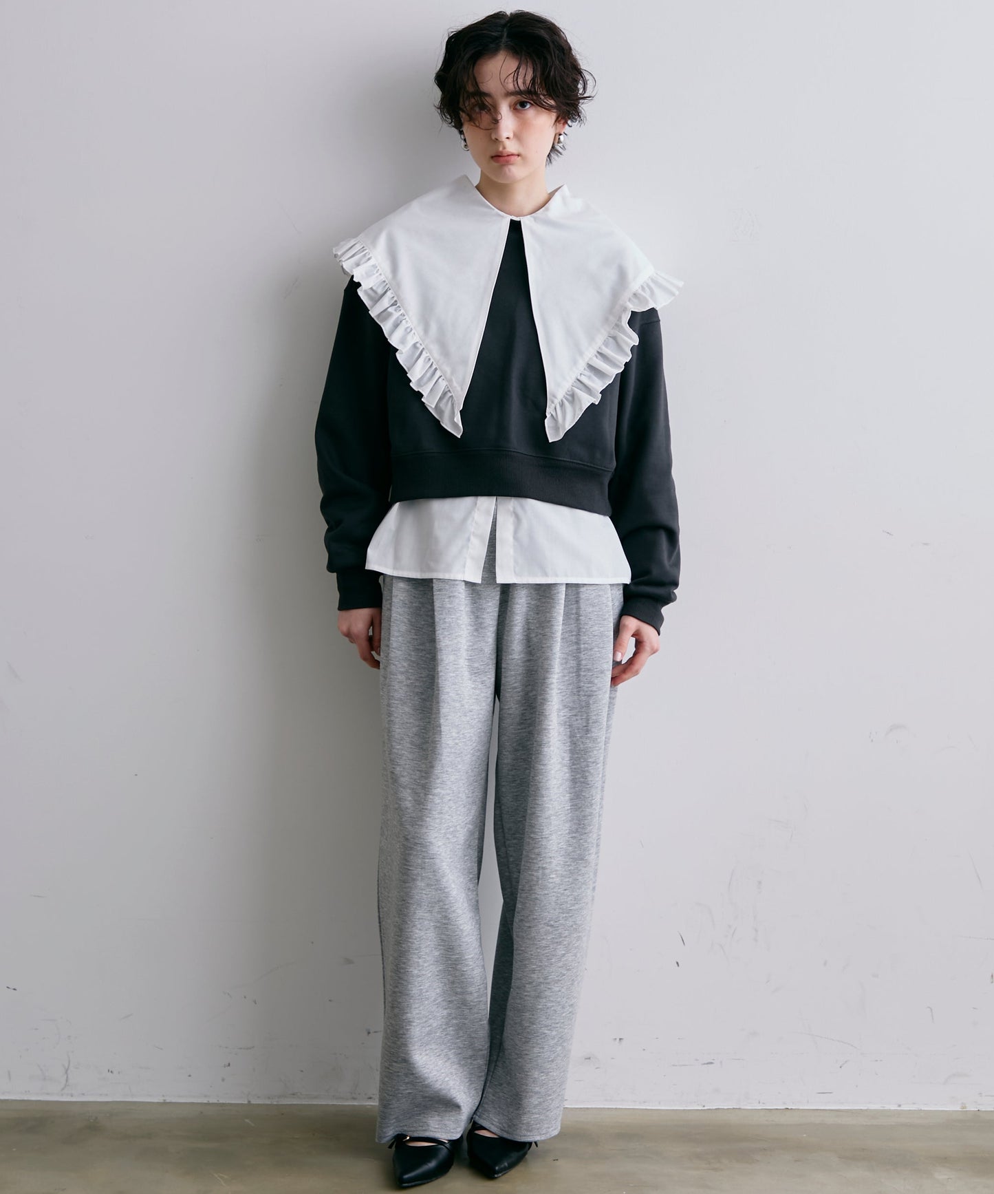 裏毛ショートプルオーバー