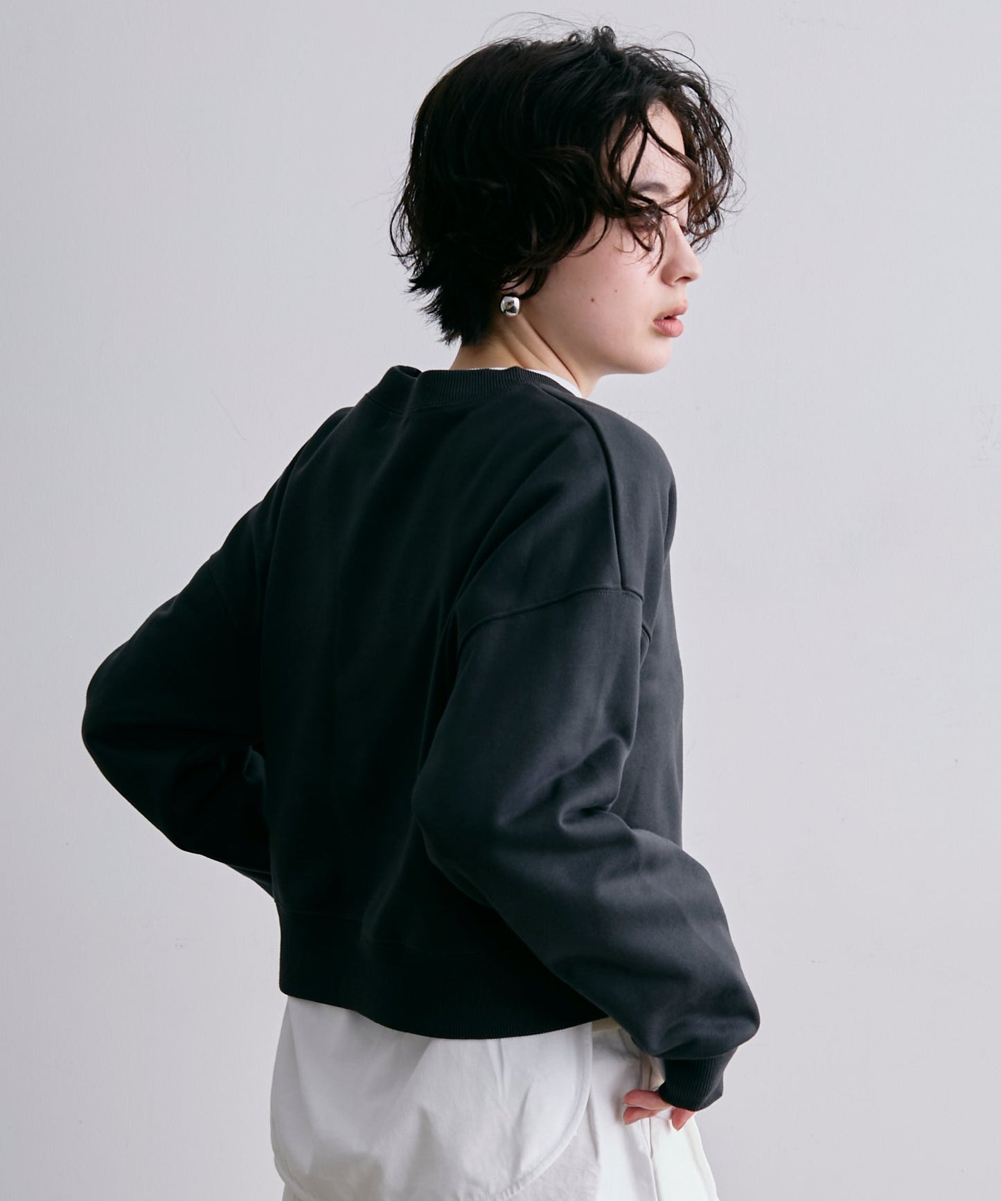 裏毛ショートプルオーバー