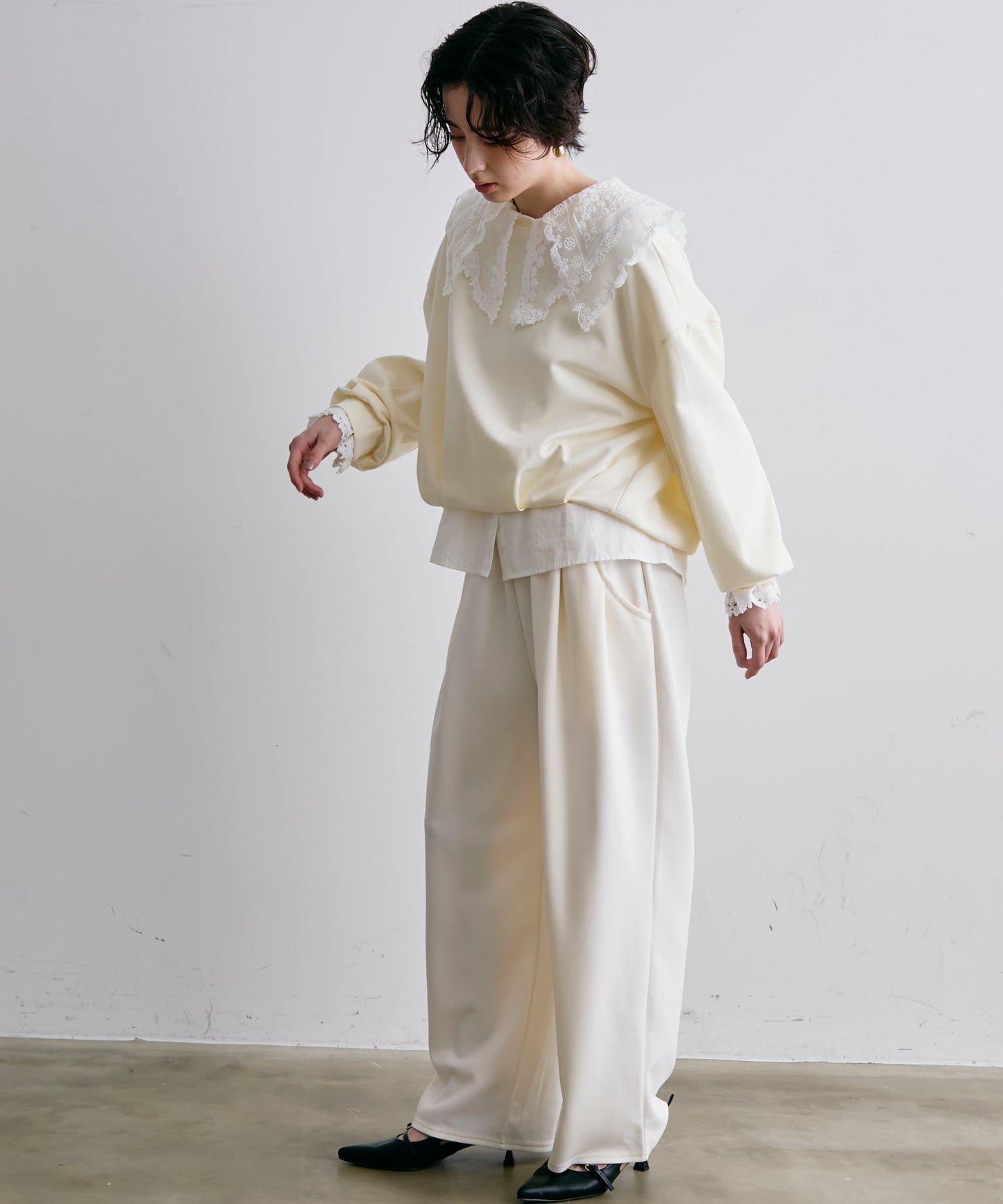 バルーンヘムダンボールニットプルオーバー