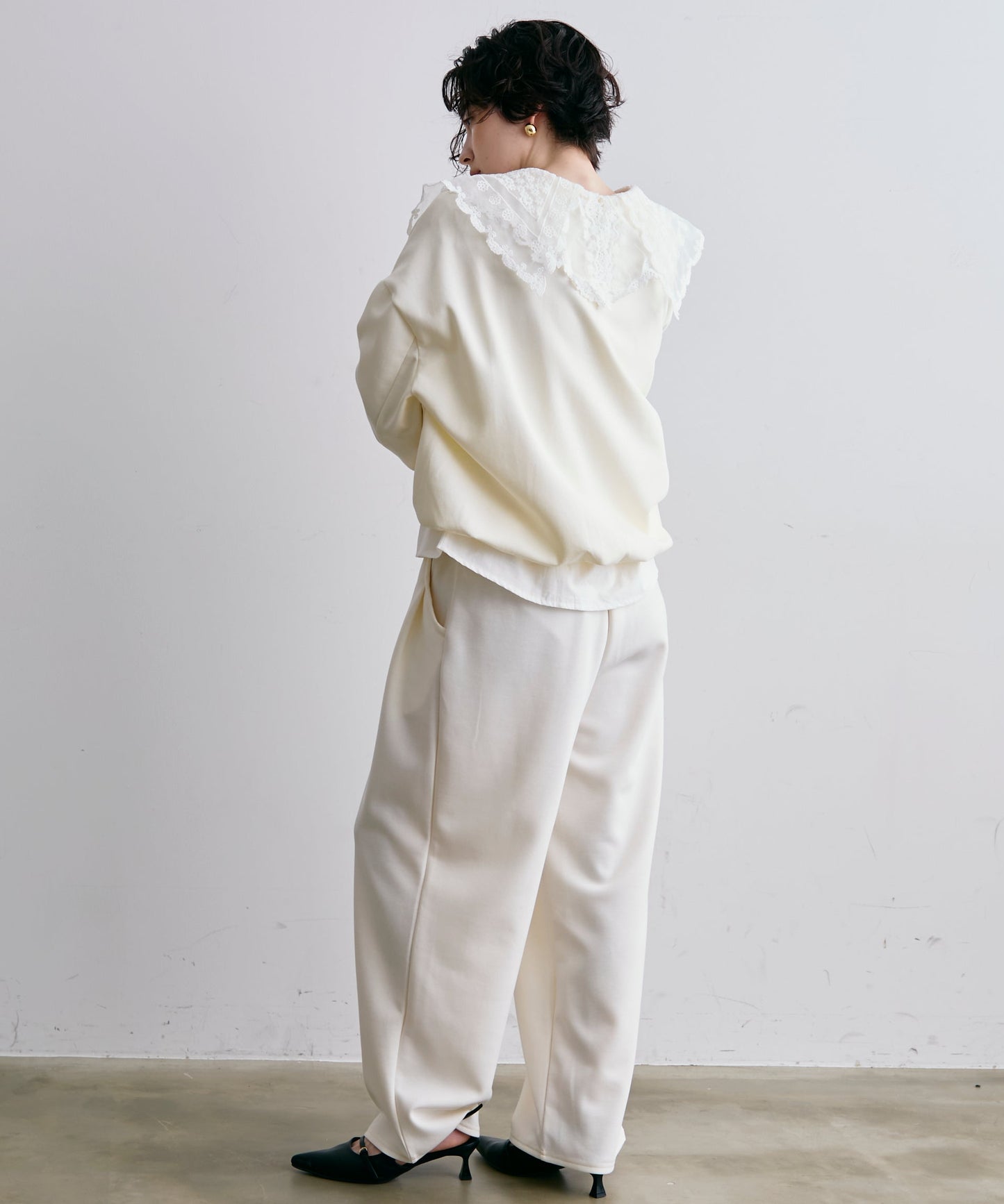 バルーンヘムダンボールニットプルオーバー