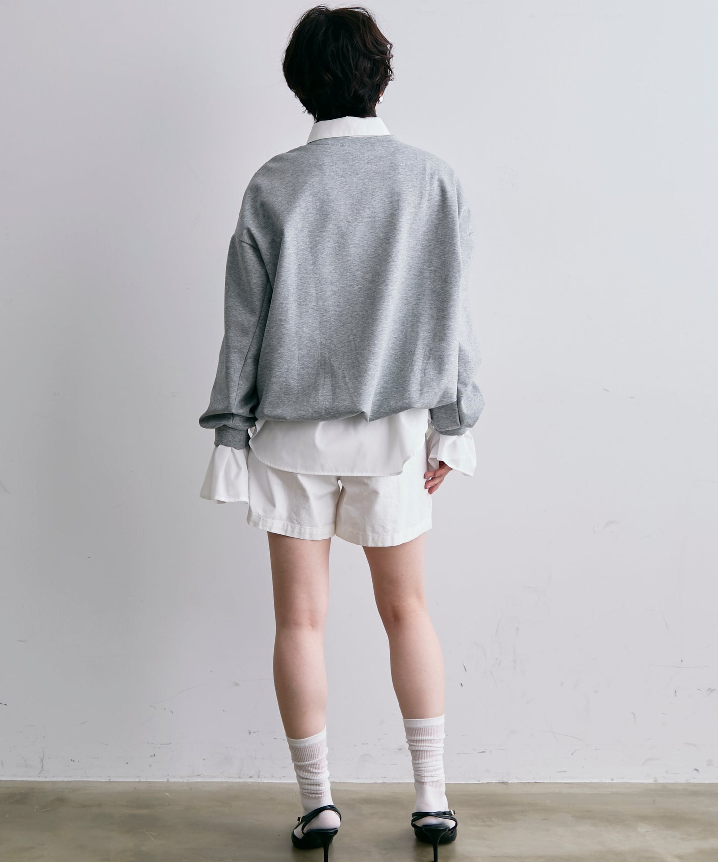 バルーンヘムダンボールニットプルオーバー