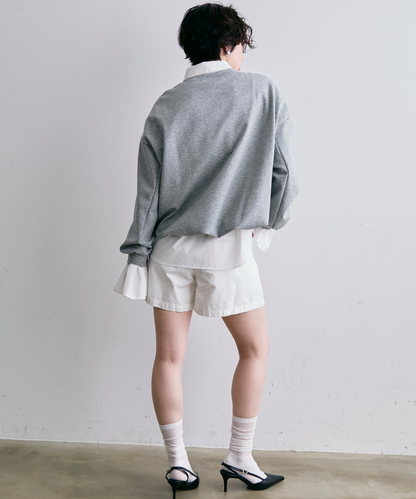 バルーンヘムダンボールニットプルオーバー