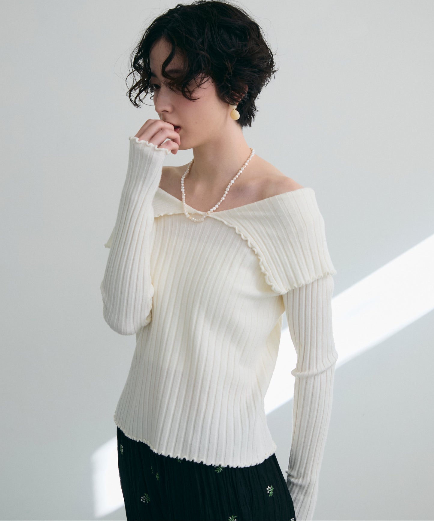 ビッグカラーテレコニット