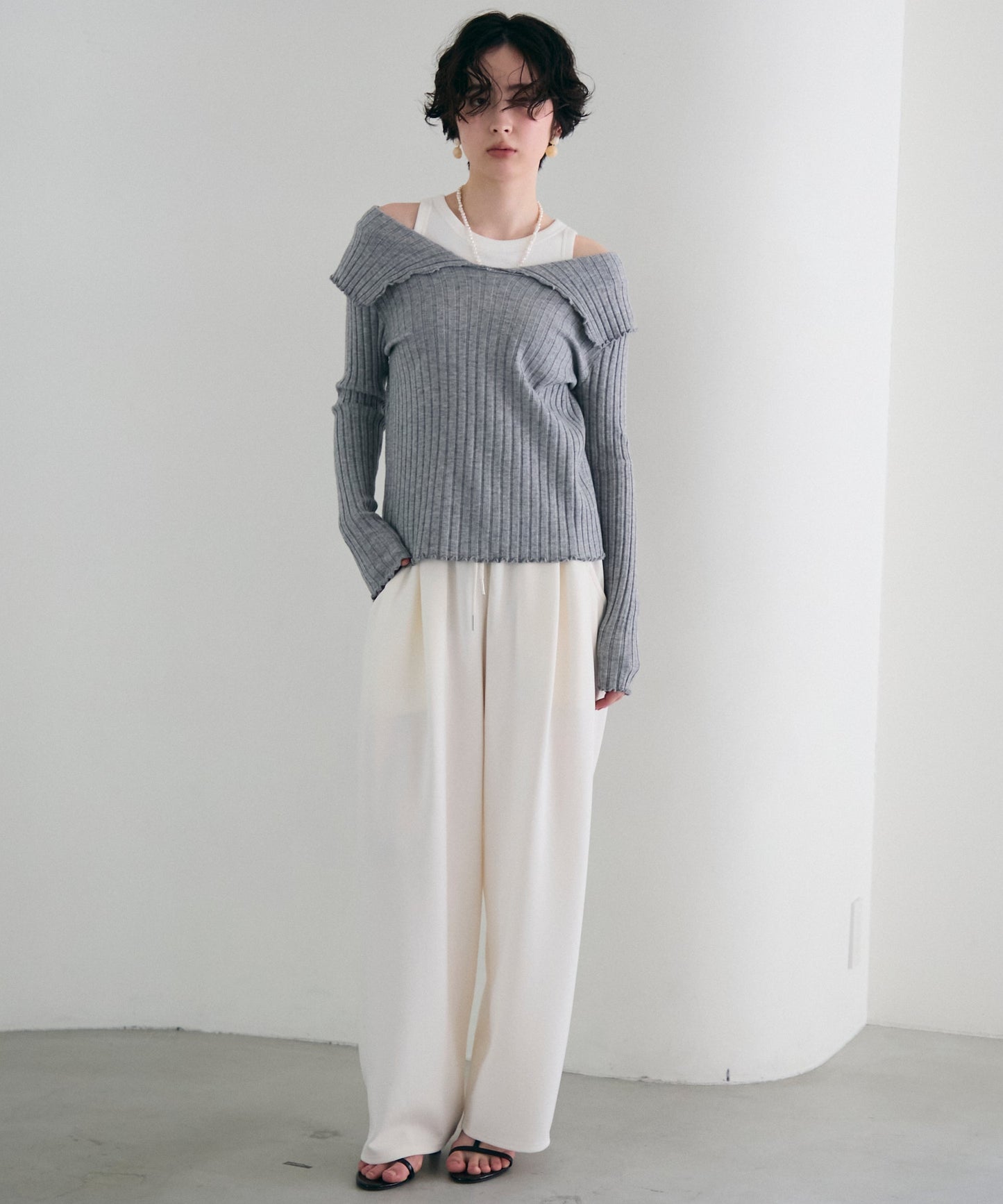 ビッグカラーテレコニット