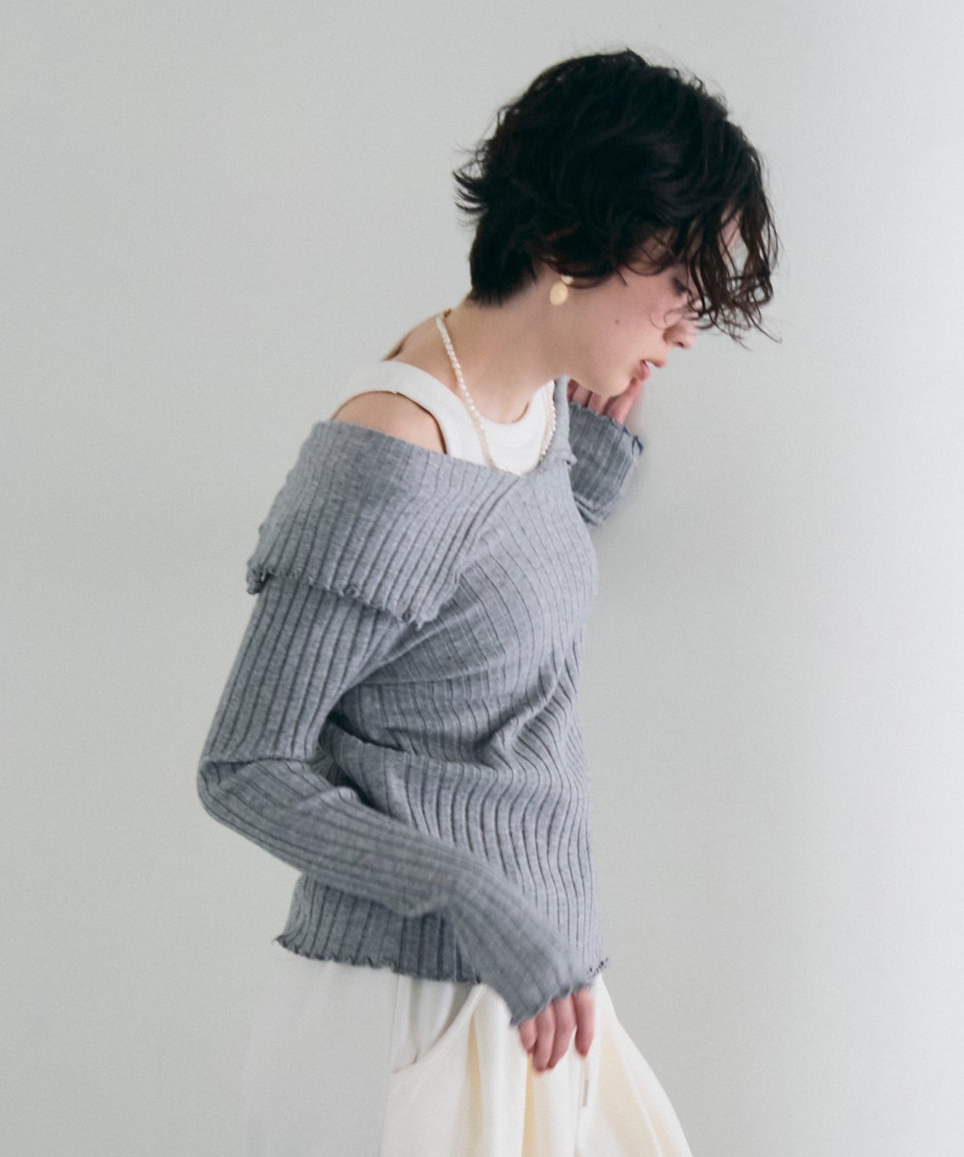 ビッグカラーテレコニット