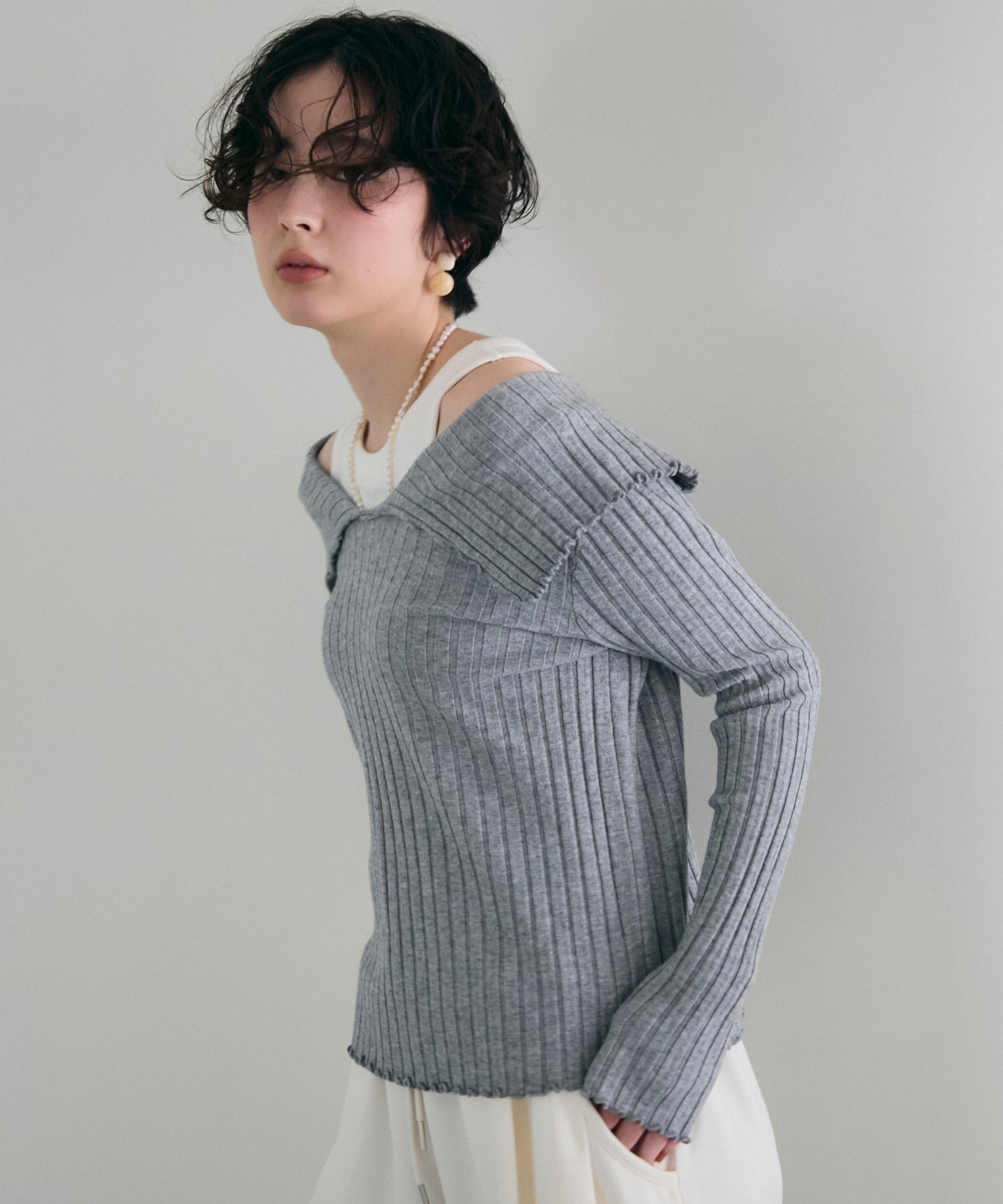 ビッグカラーテレコニット