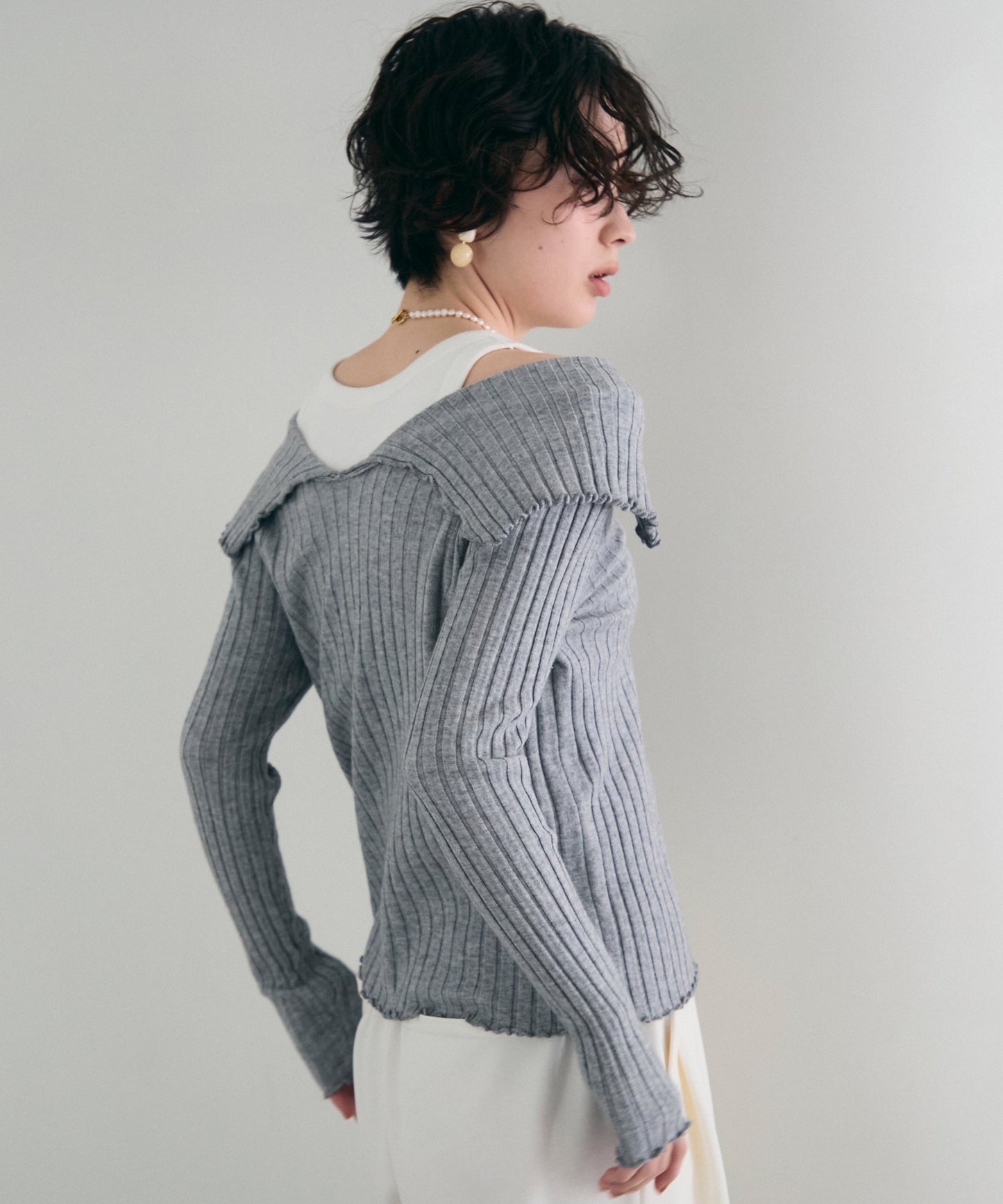 ビッグカラーテレコニット