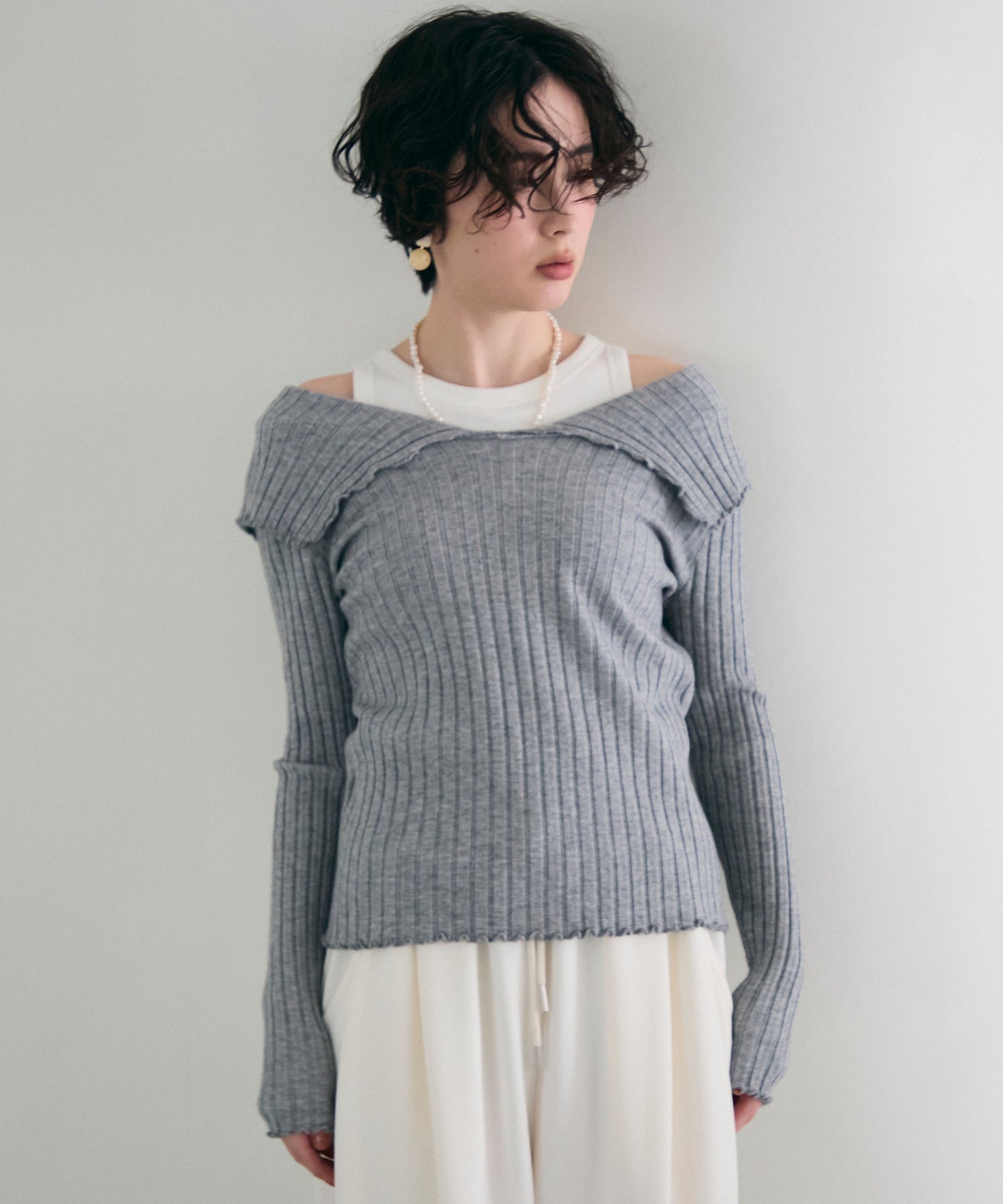 ビッグカラーテレコニット