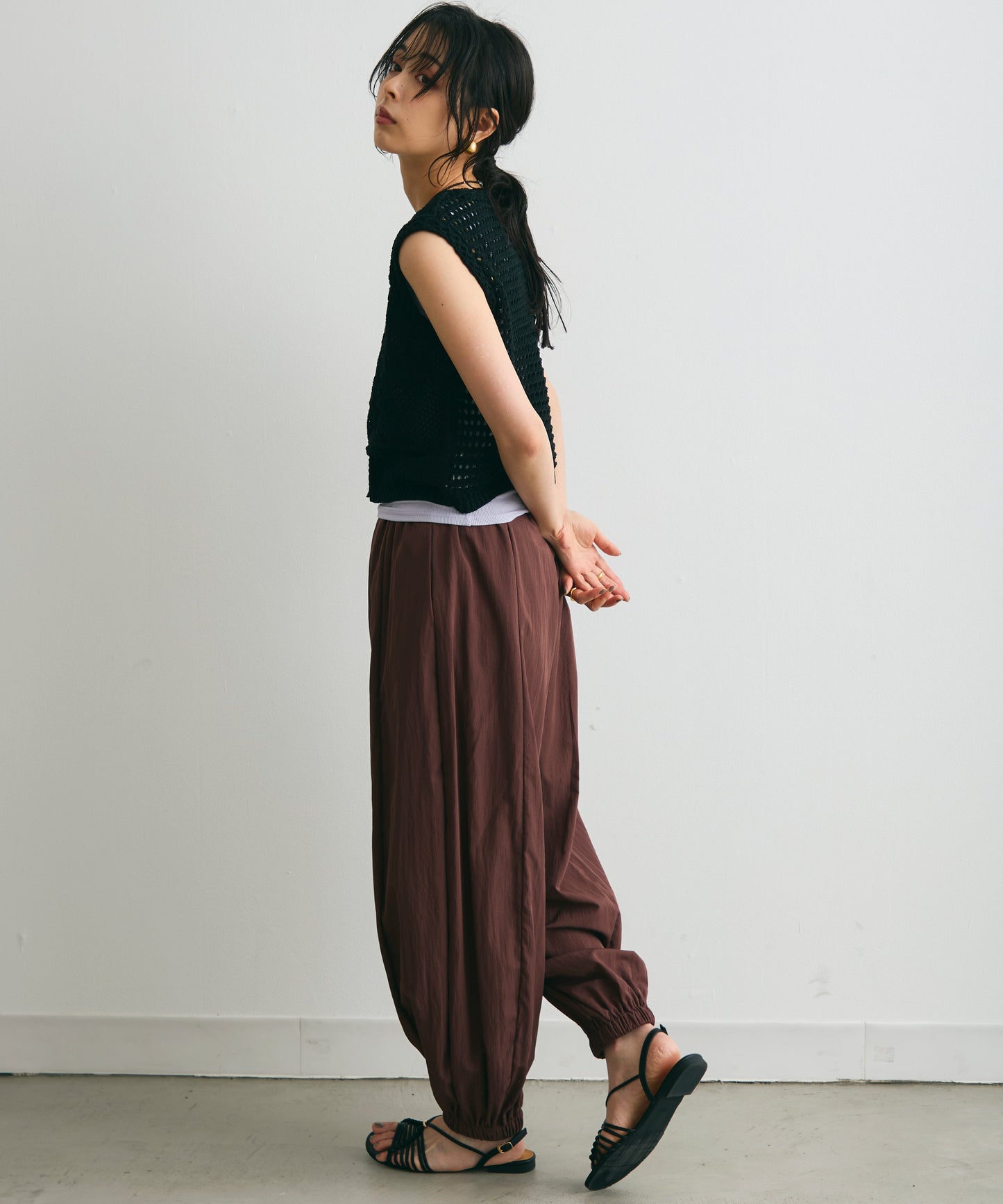 ループヤーン前開きベスト