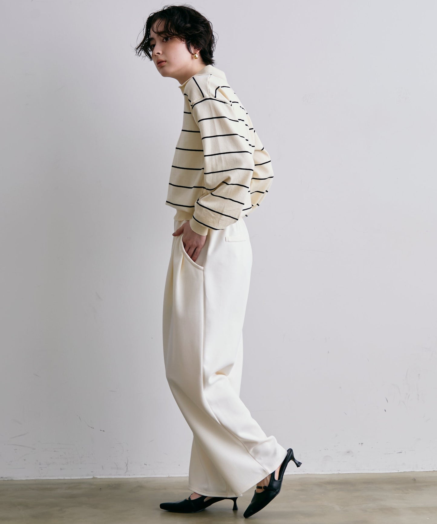 スキッパーボーダーニット