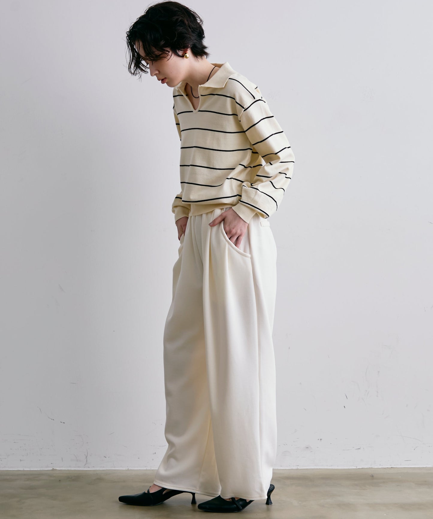 スキッパーボーダーニット