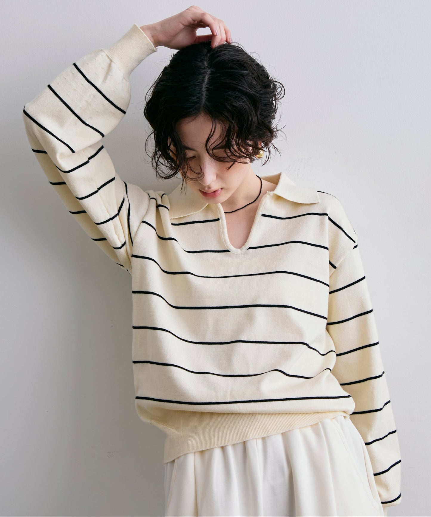 スキッパーボーダーニット